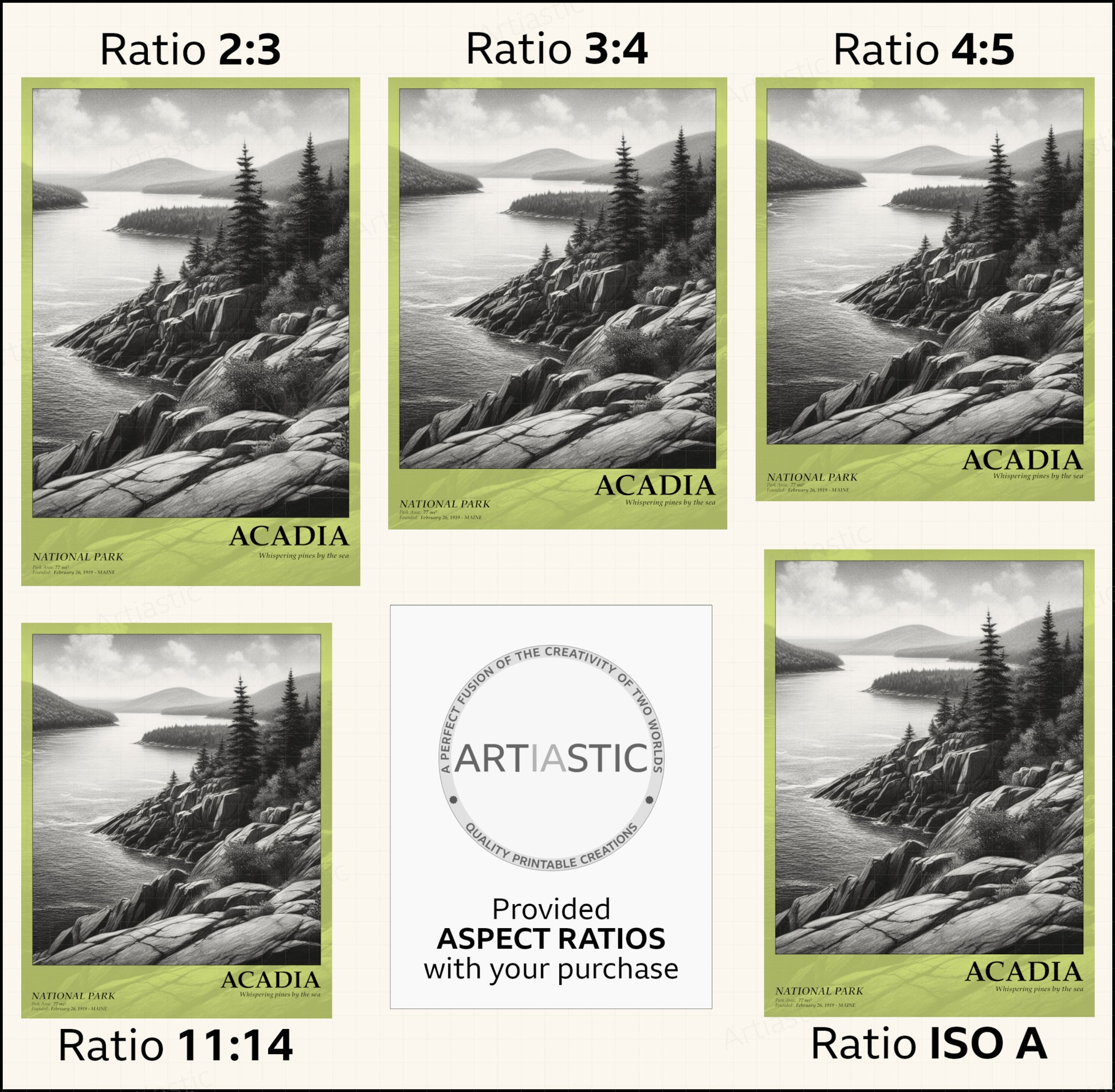 acadia national park aspect ratios