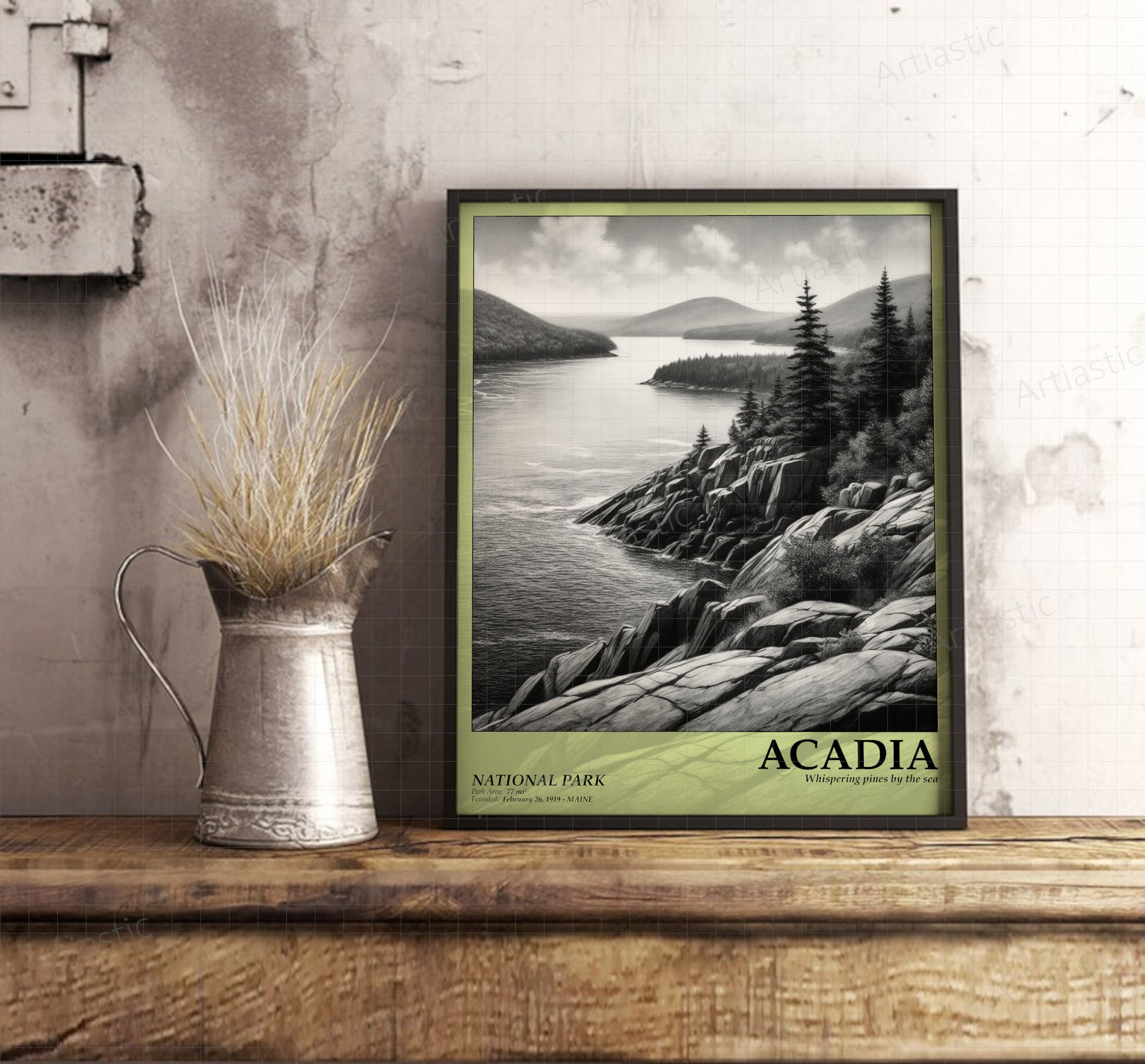 acadia national park poster wall art