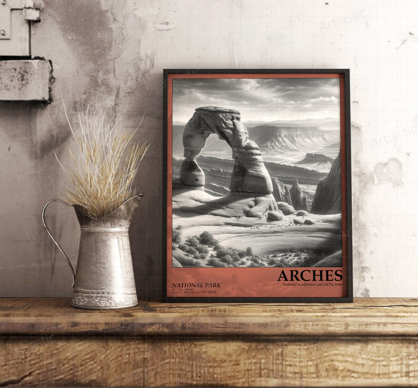 Arches National park poster framed