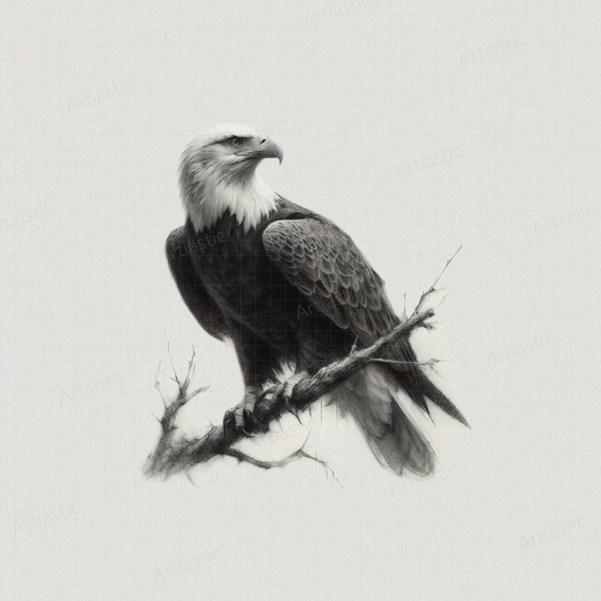 printables drawings bald eagle wall art