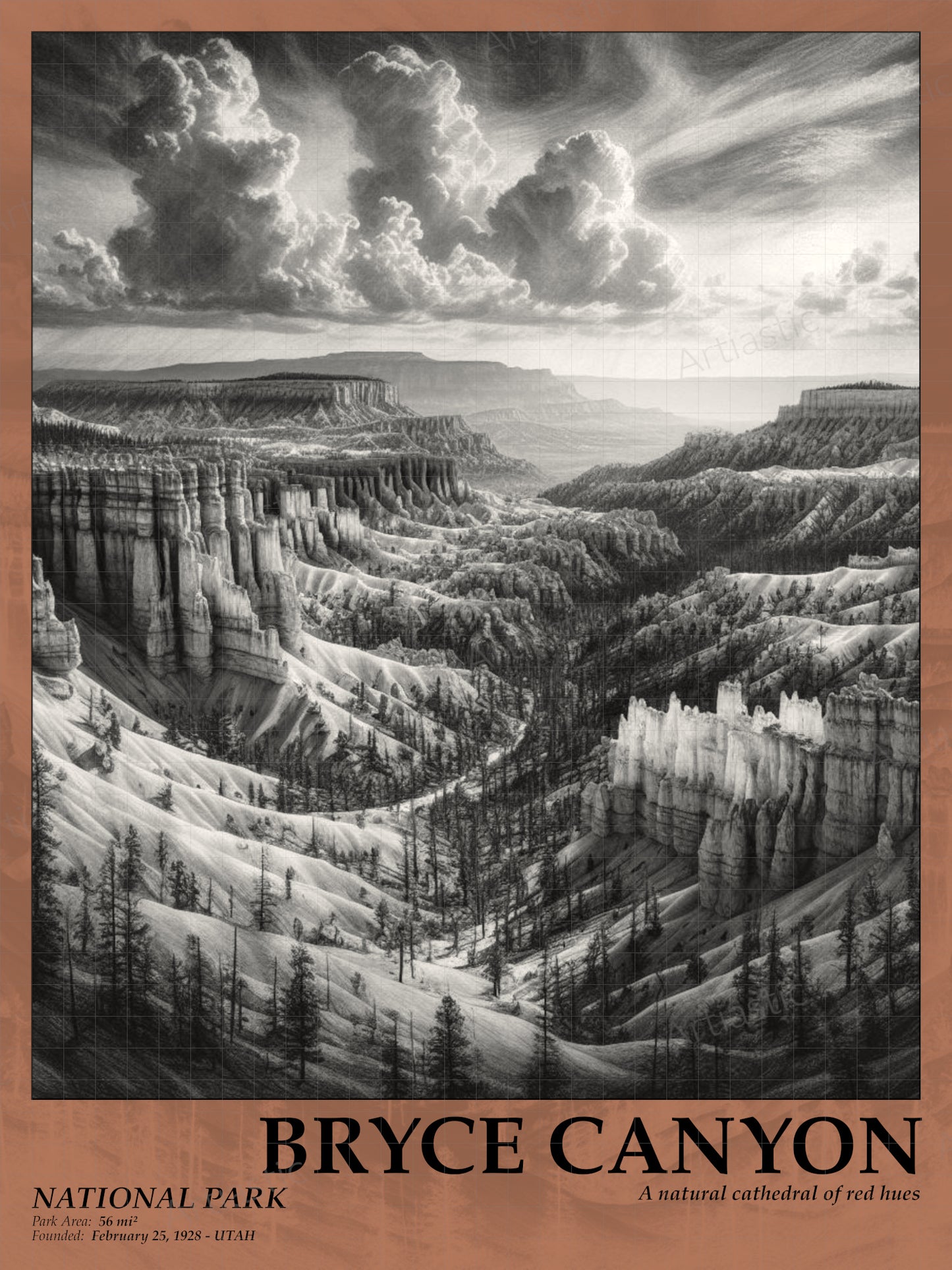 bryce canyon national park poster