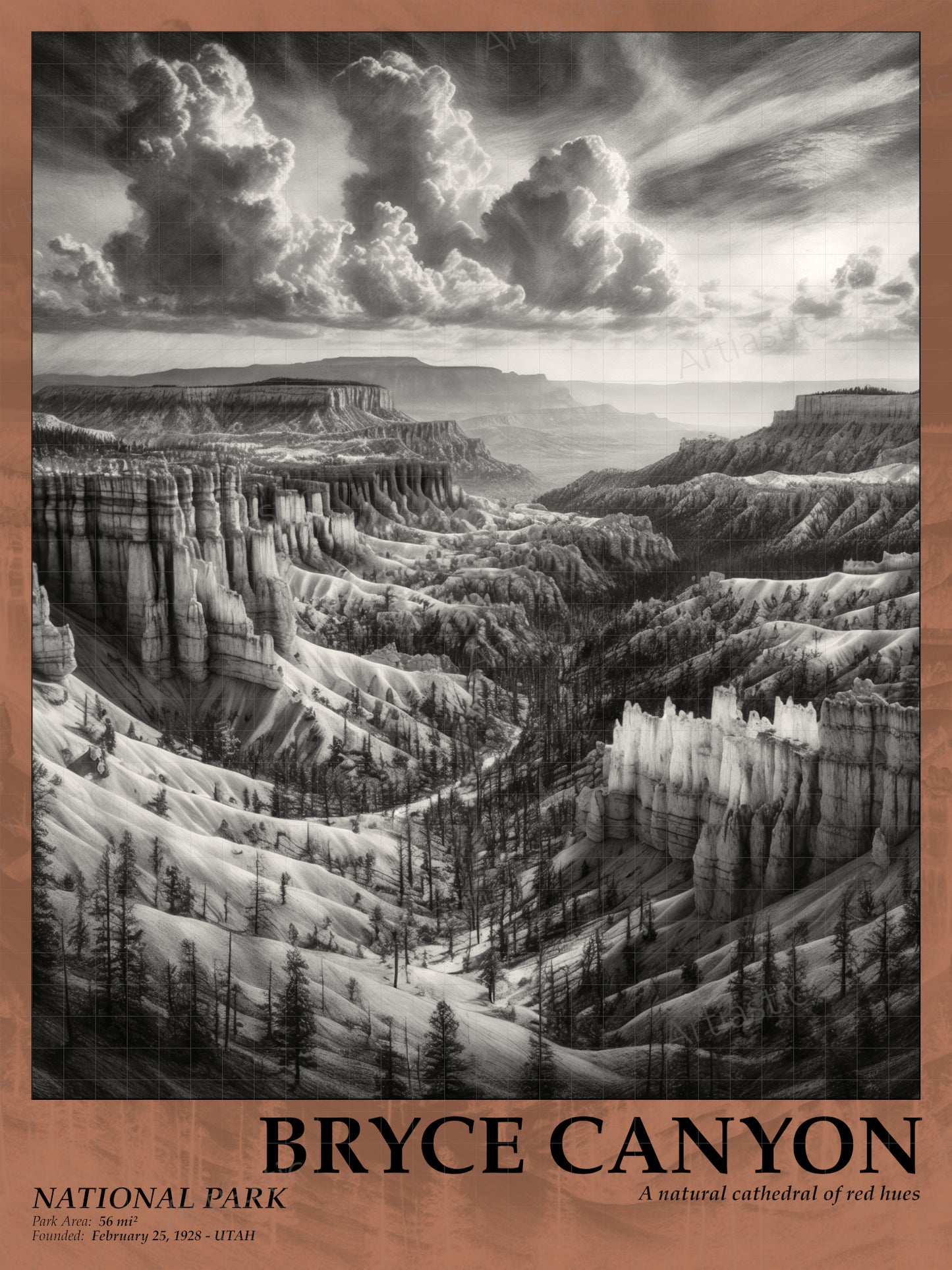 bryce canyon national park poster wall art