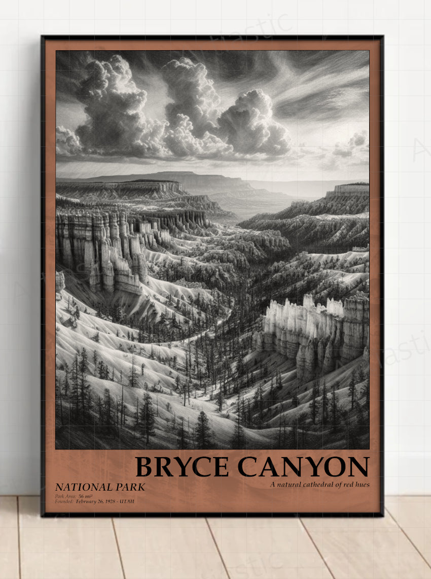 bryce canyon national park poster framed