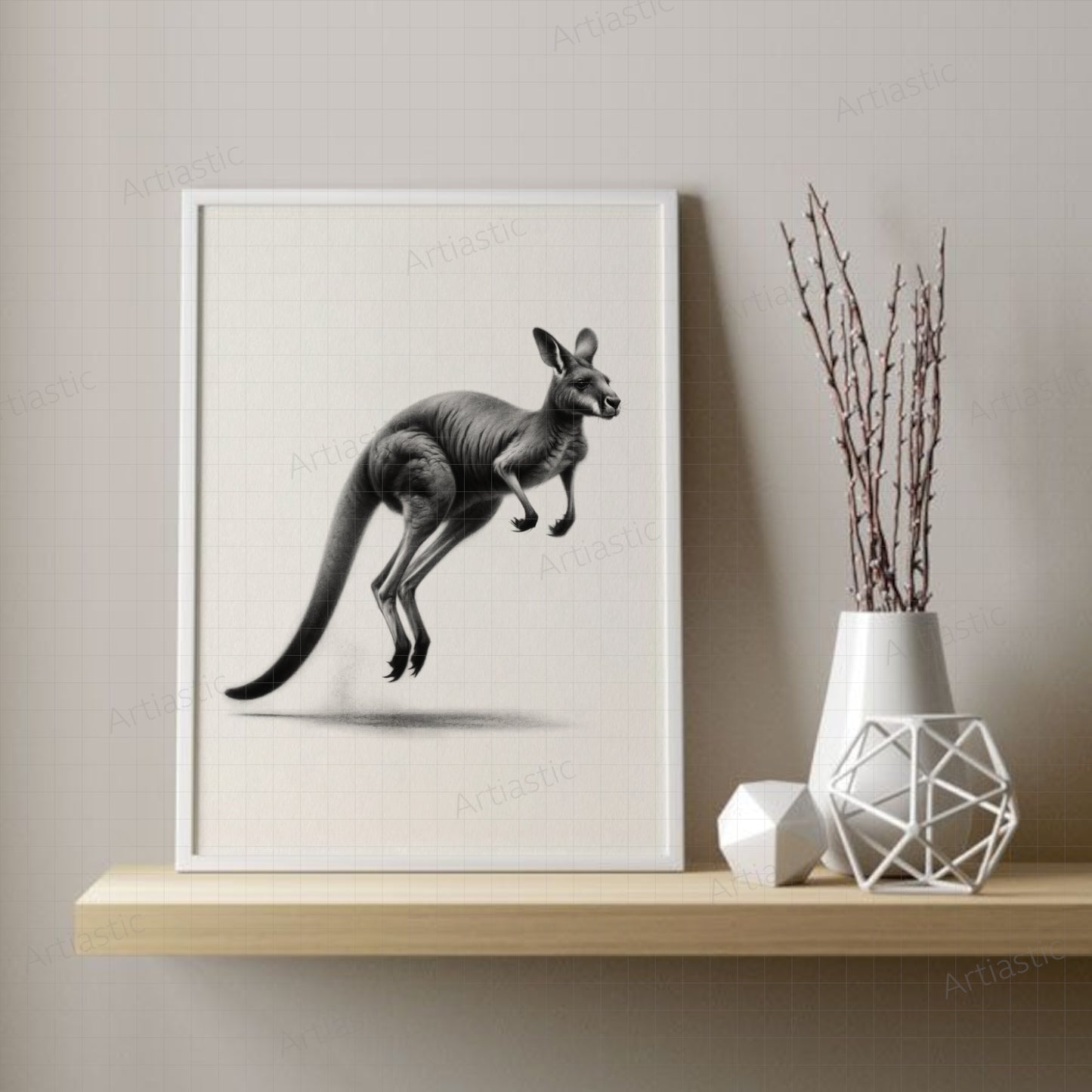 kangaroo drawing australia digital art