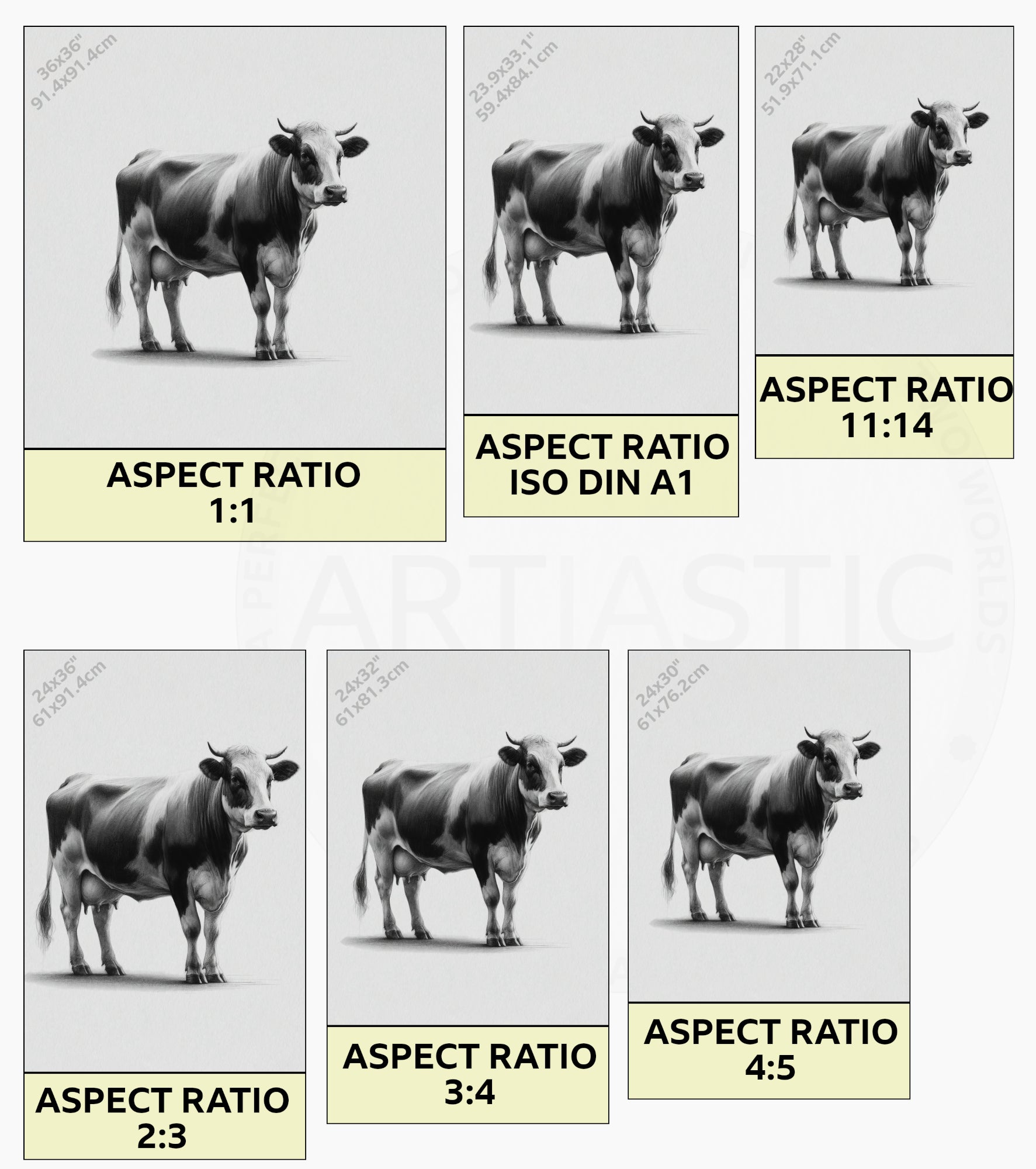 dibujo imprimible vaca de granja ratios