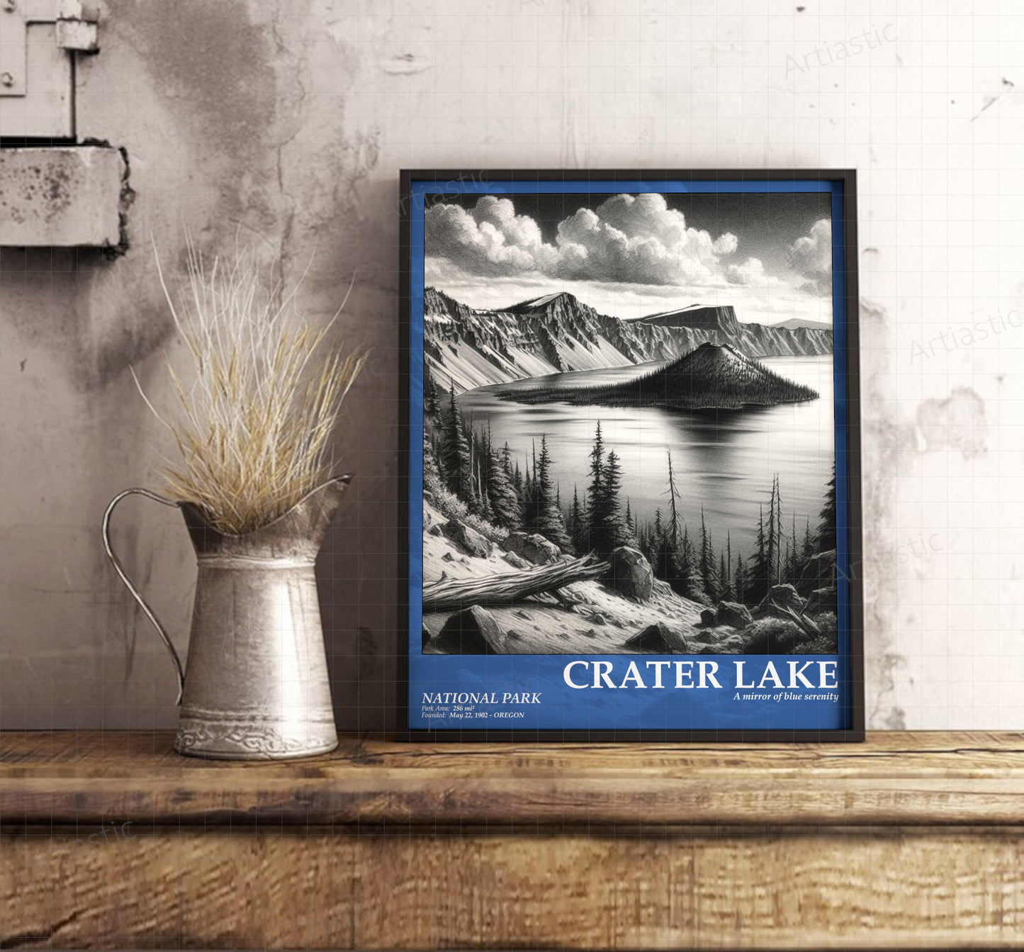 crater lake national park poster