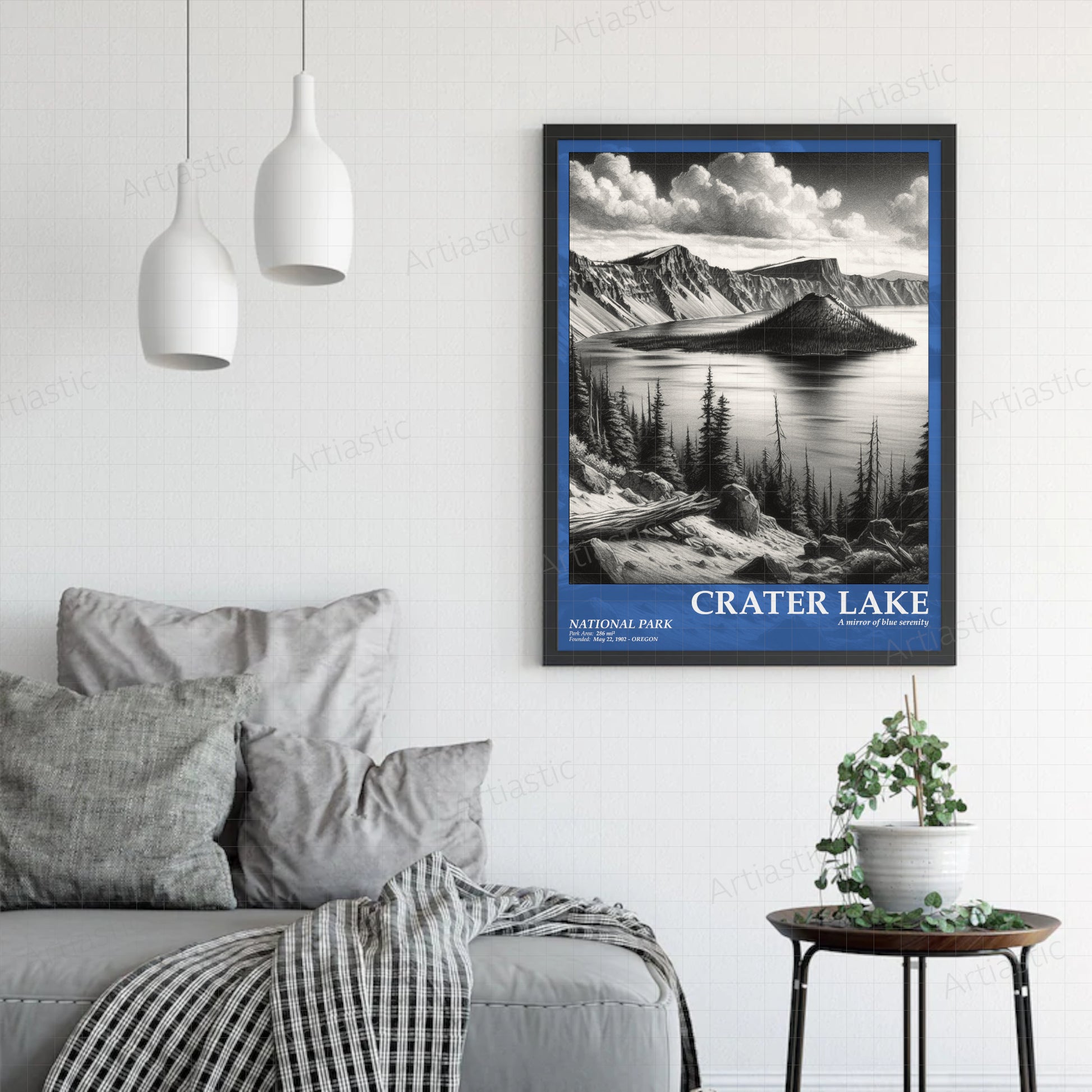 crater lake national park poster