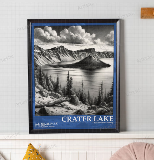 craterlake national park poster 