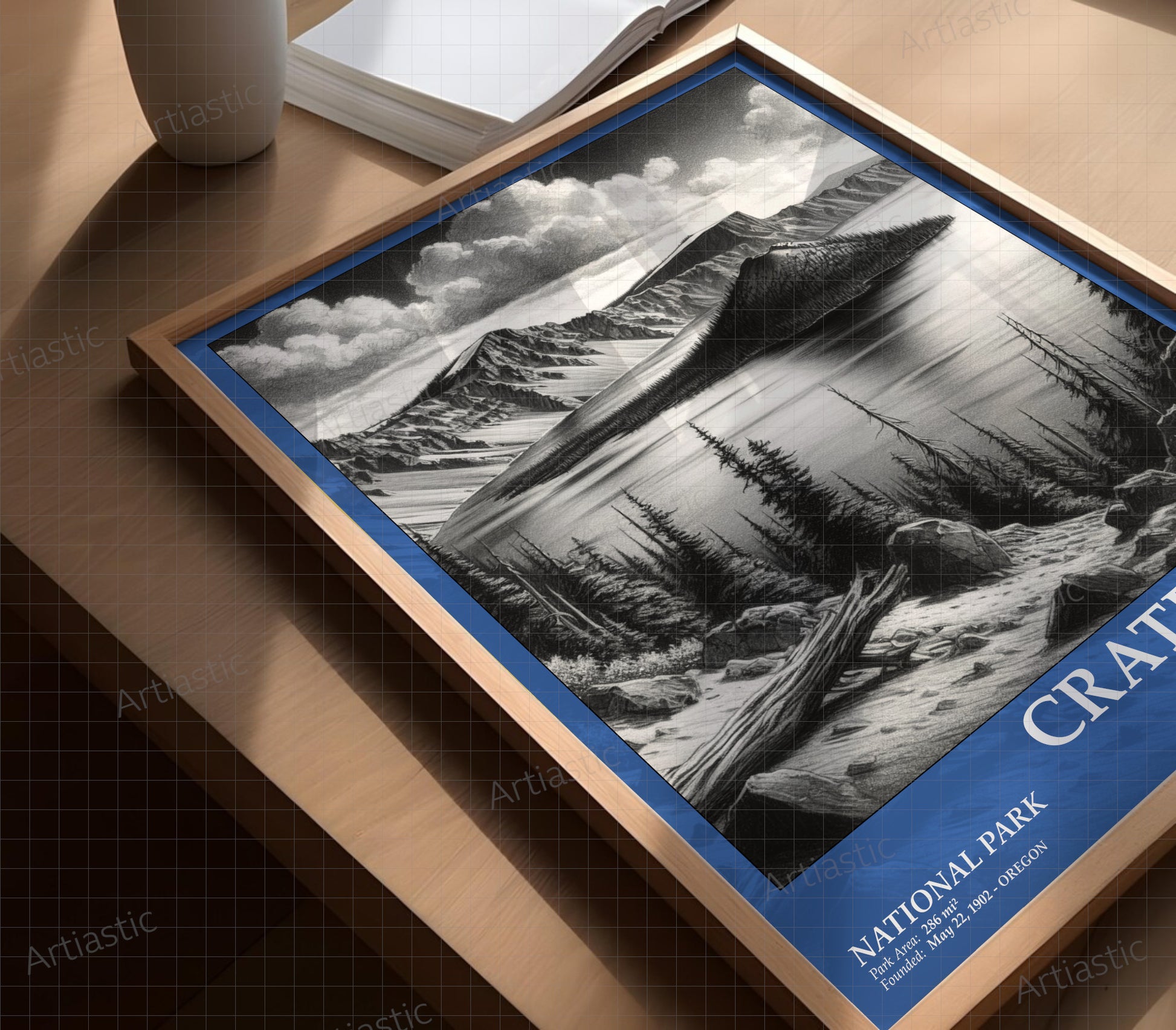 crater lake national park poster