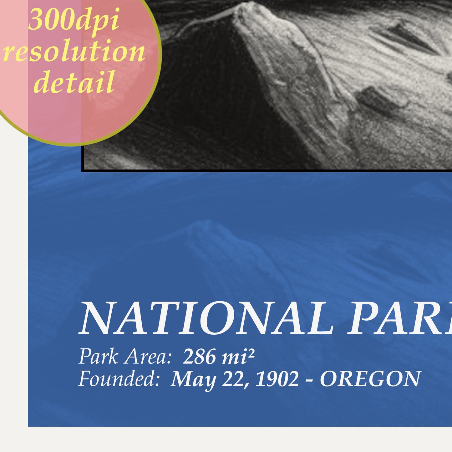 crater lake national park poster 300dpi