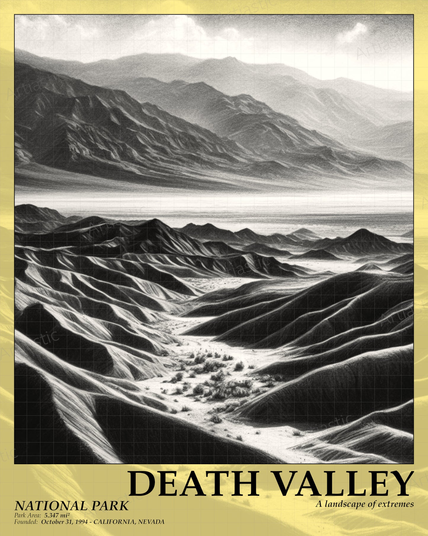 death valley national park poster