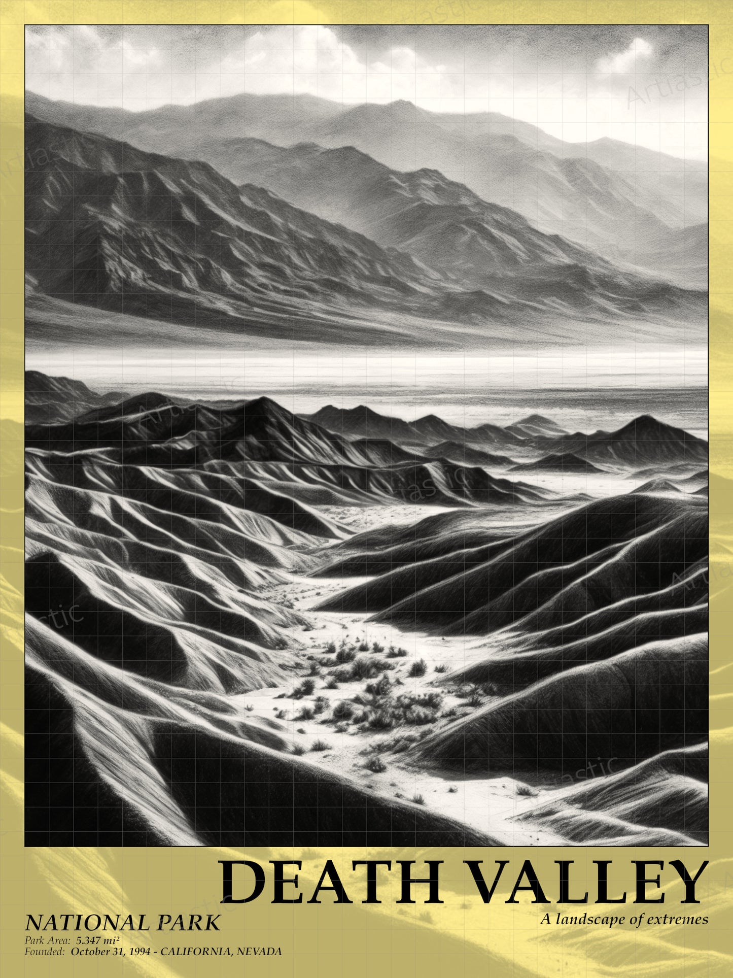 death valley national park poster