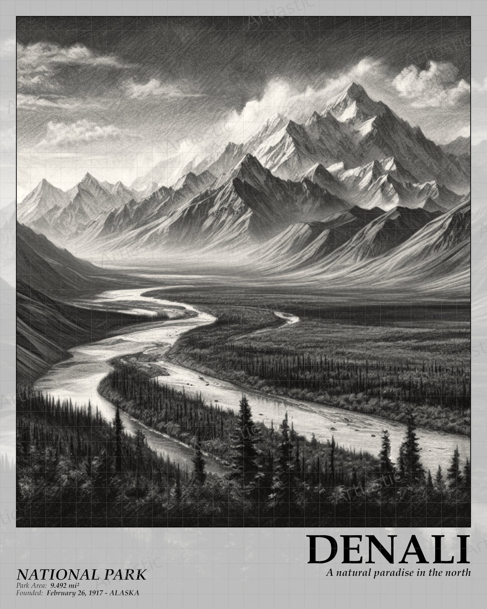 denali national park poster