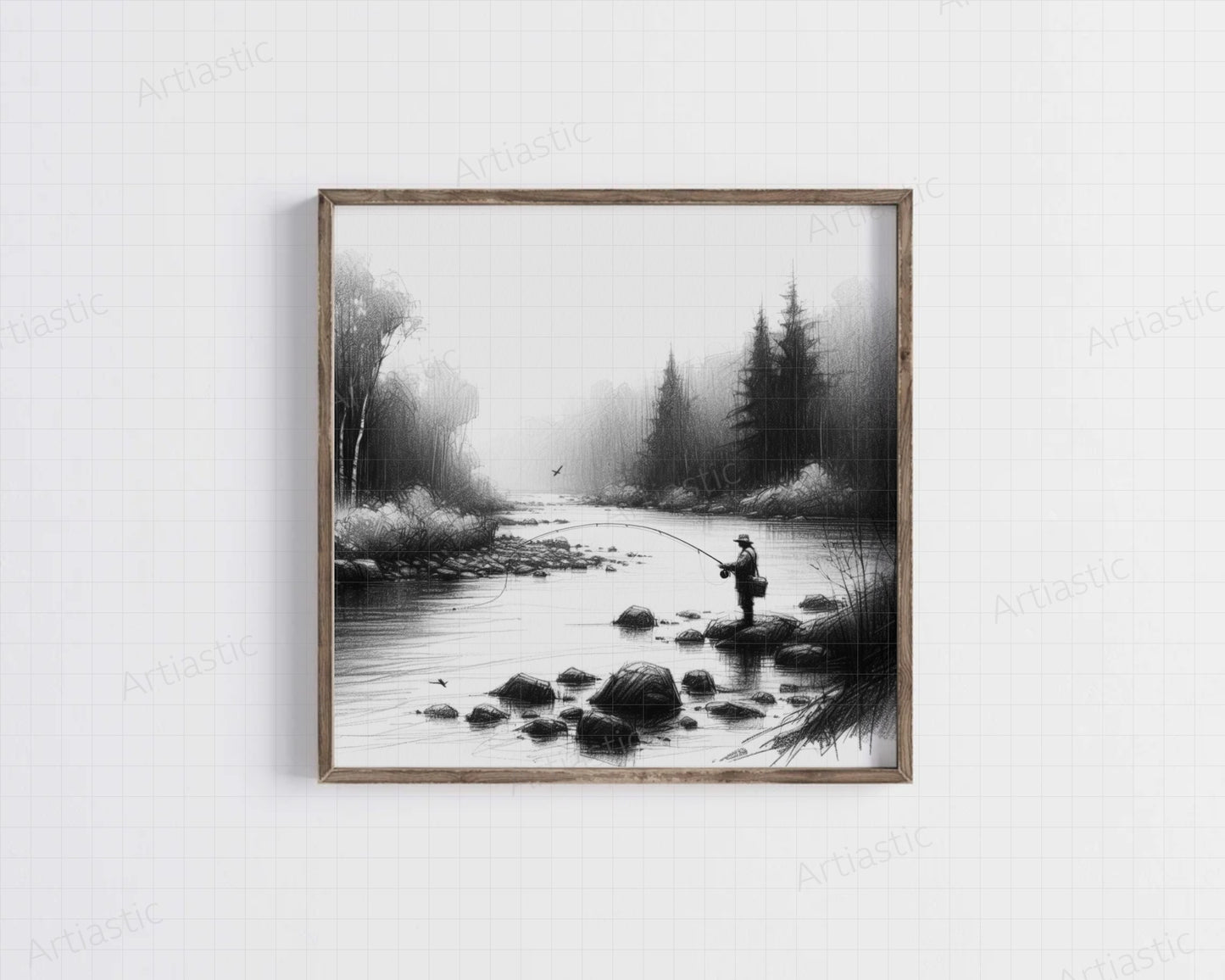 Fisherman in the river