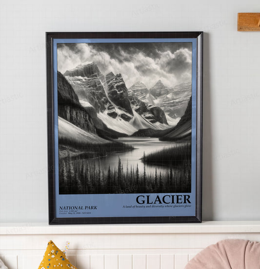 glacier national park poster wall art