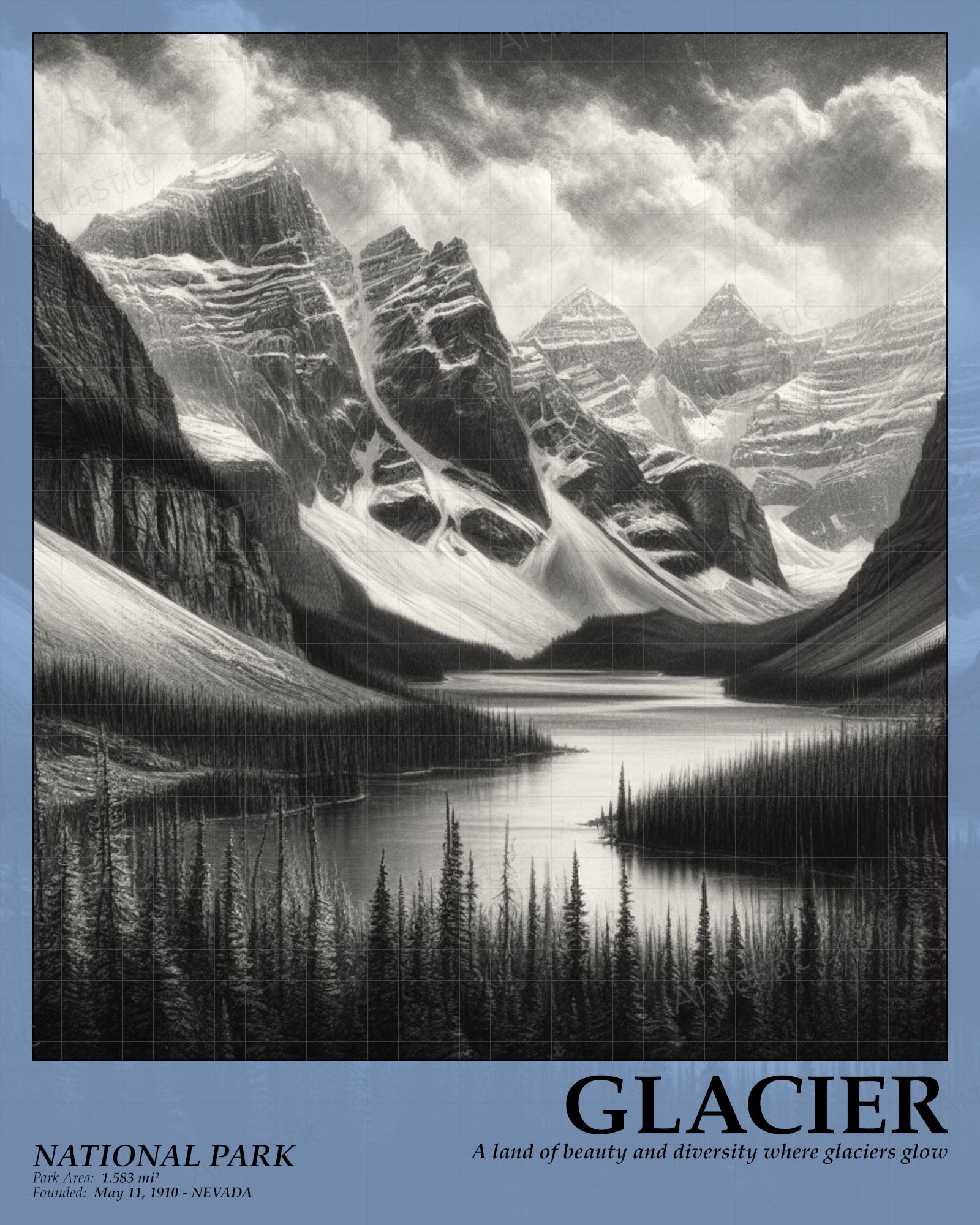 Glacier National Park poster