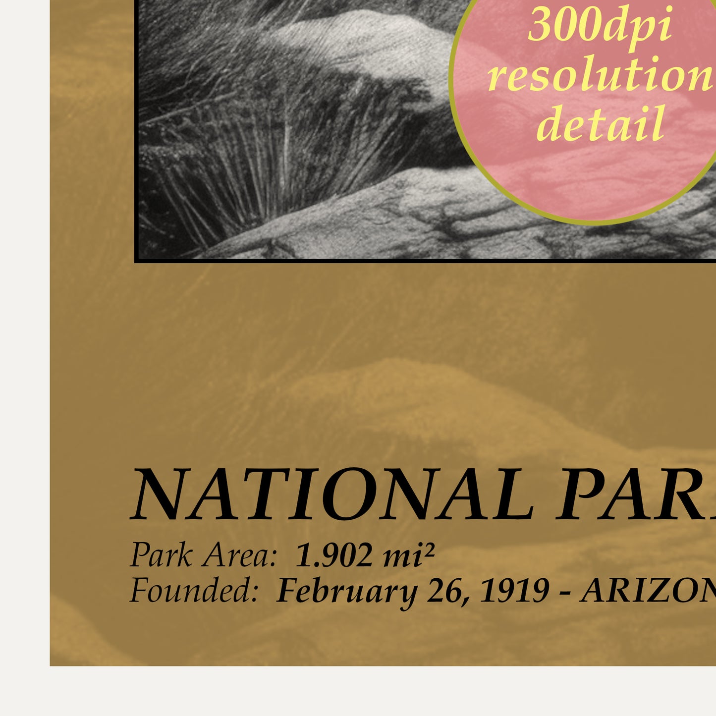 grand canyon national park digital poster detail