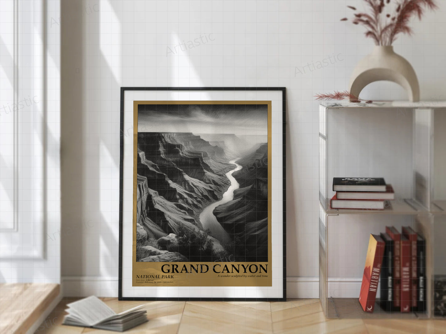 grand canyon national park digital poster framed