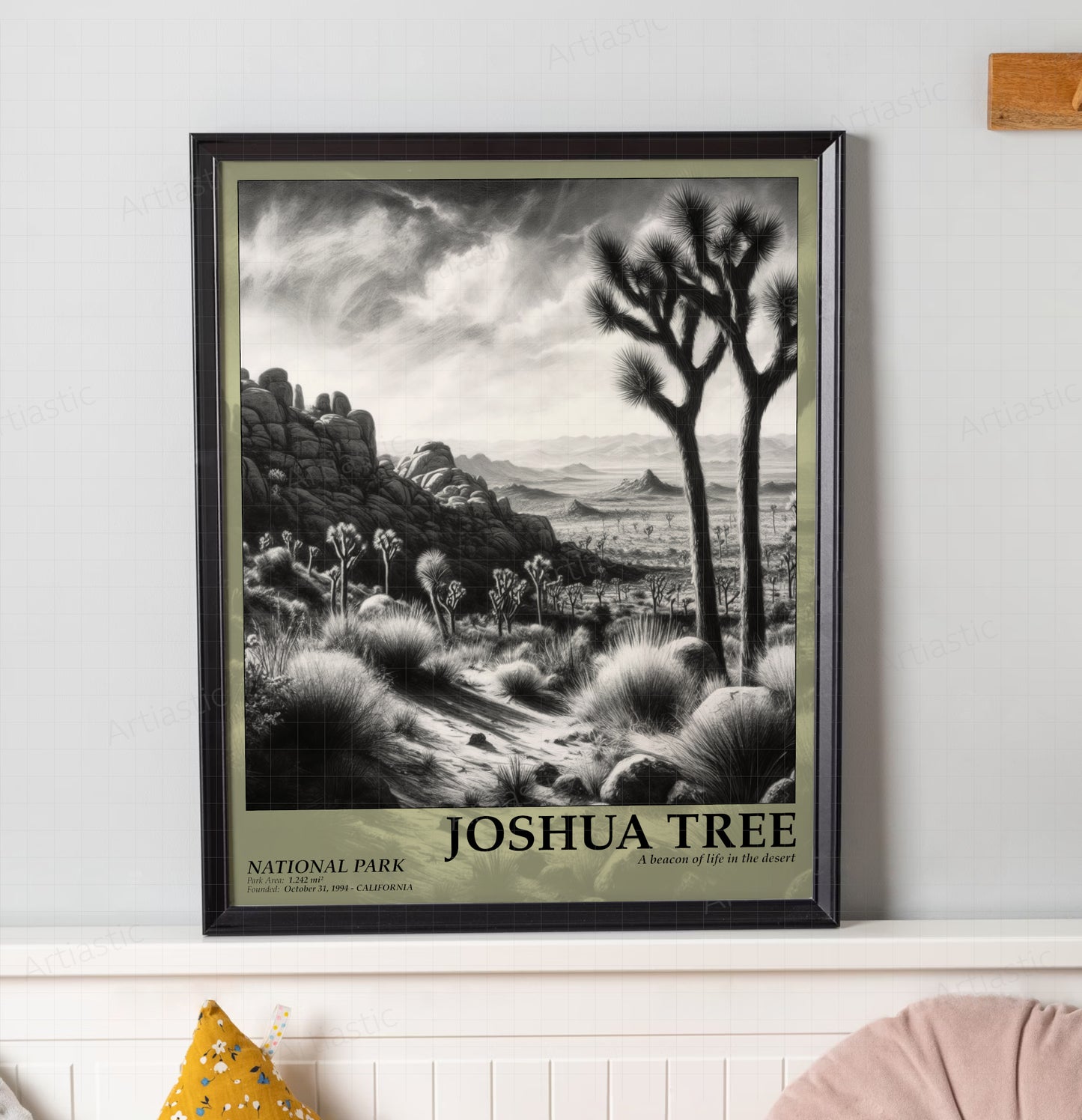 Póster Parque Nacional de Joshua Tree – Arte de Paisajes de EE. UU