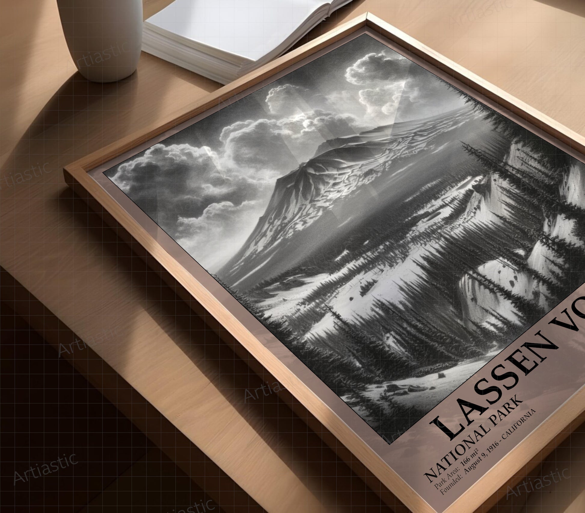 lassen volcanic national park poster