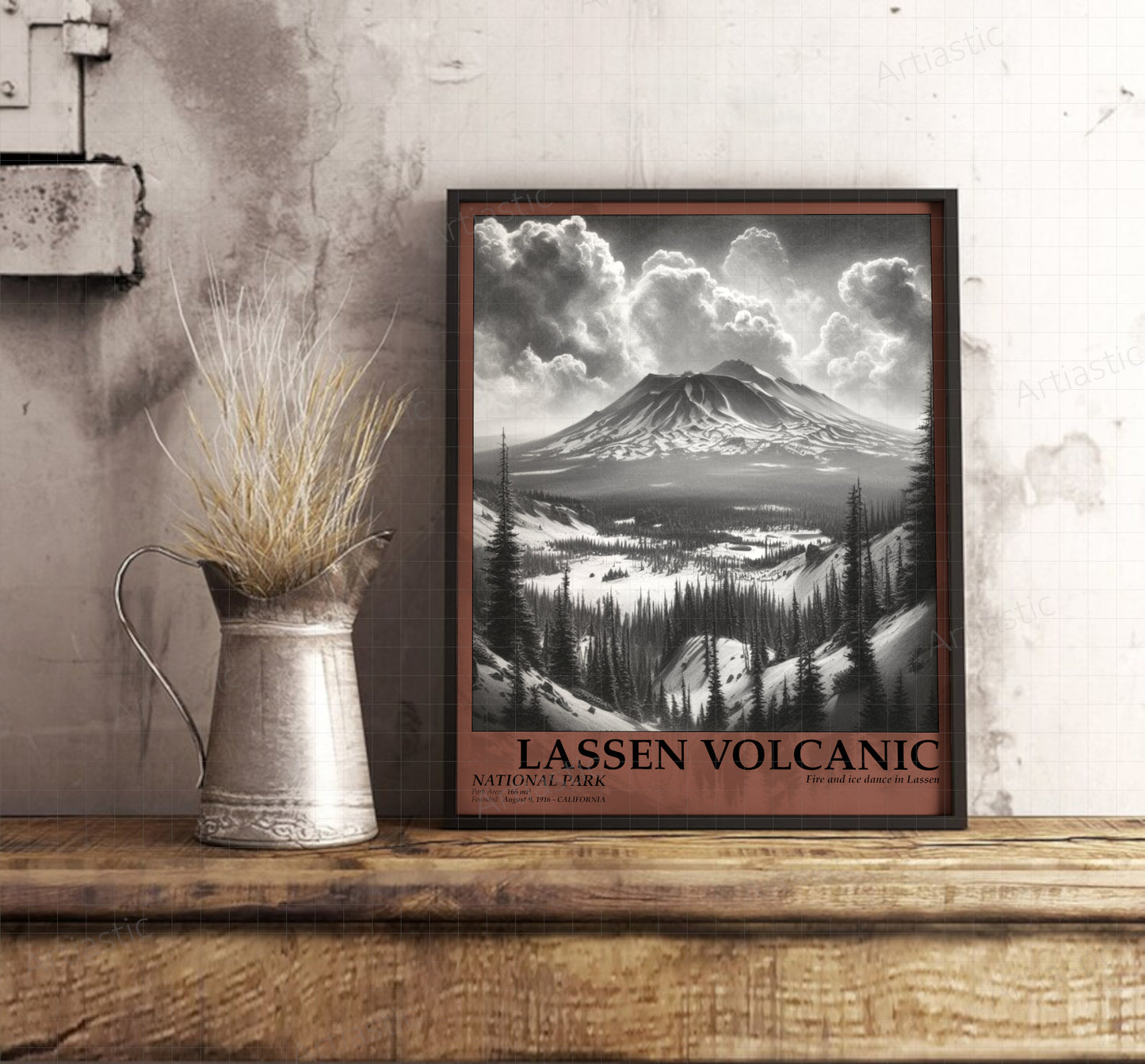 lassen volcanic national park poster wall art