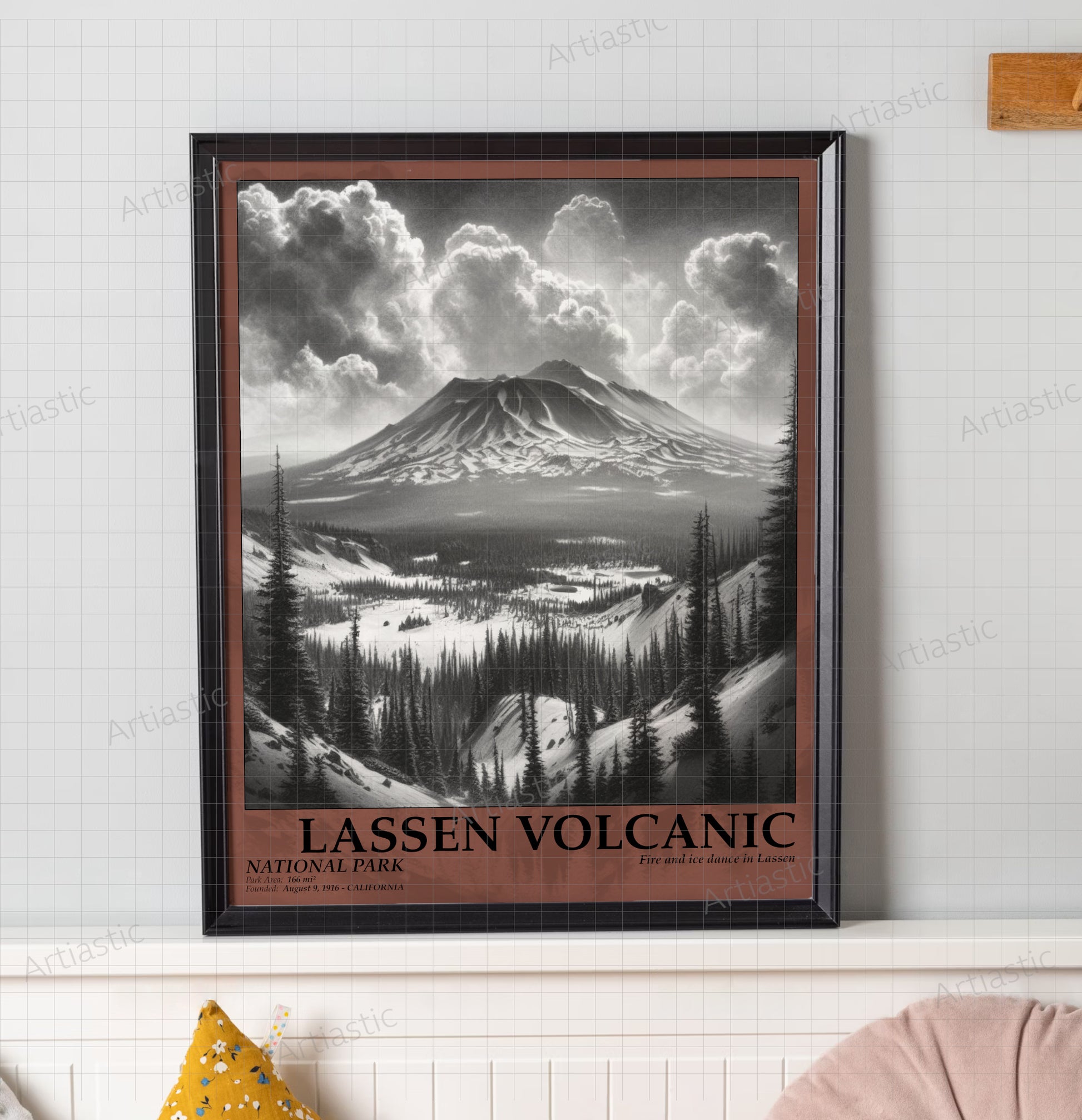 lassen volcanic national park poster wall art