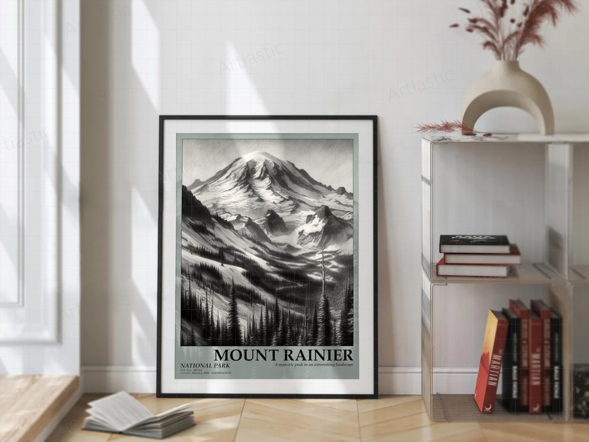 mount rainier national park poster