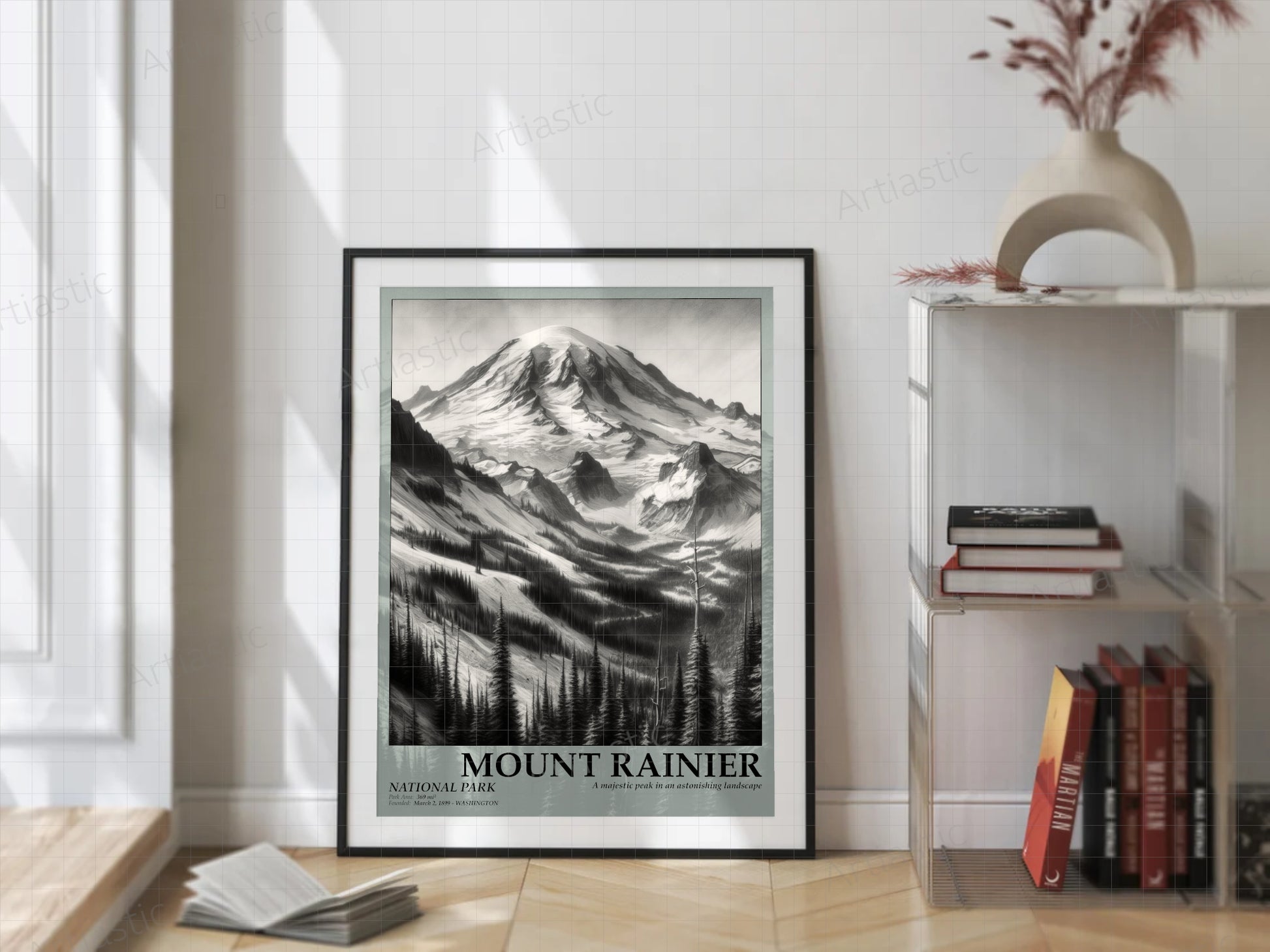 mount rainier national park poster 