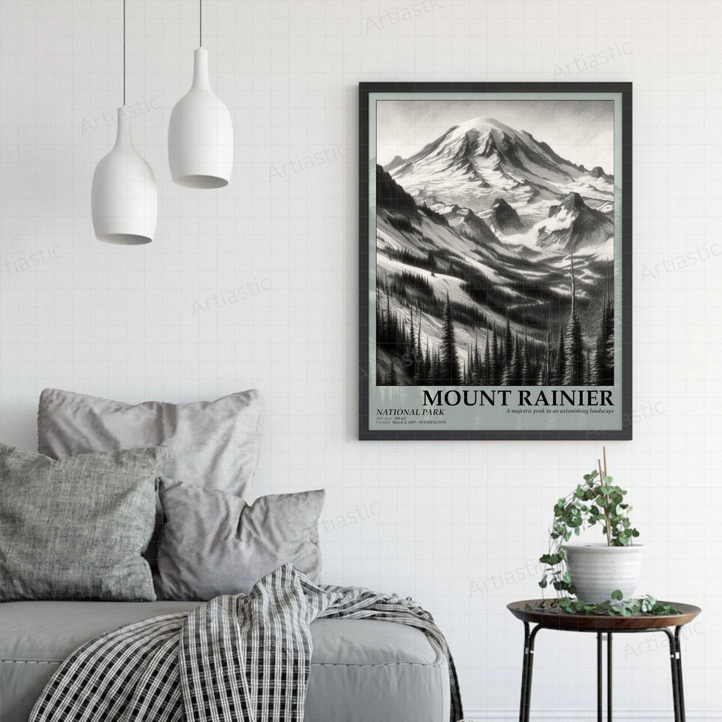 mount rainier national park poster