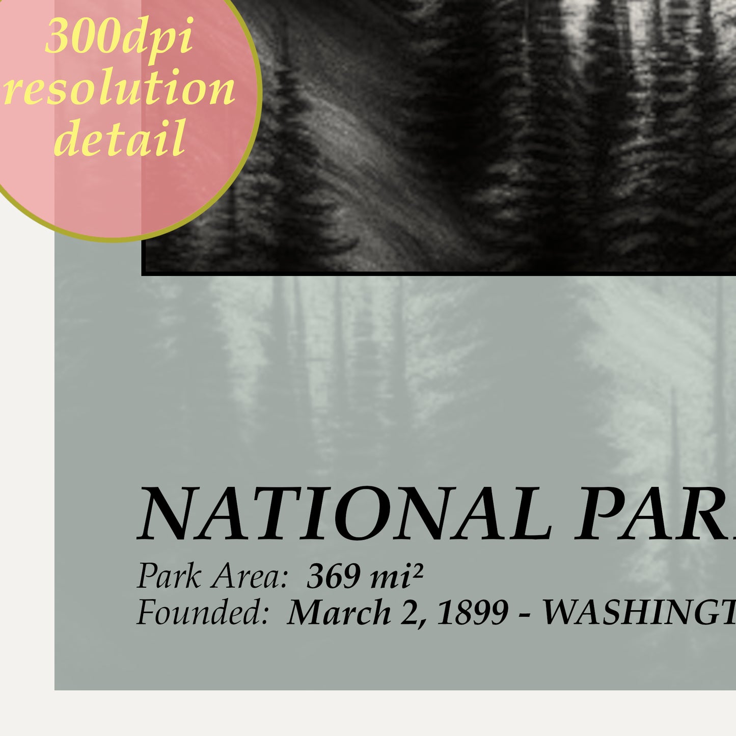 mount rainier national park poster 300dpi