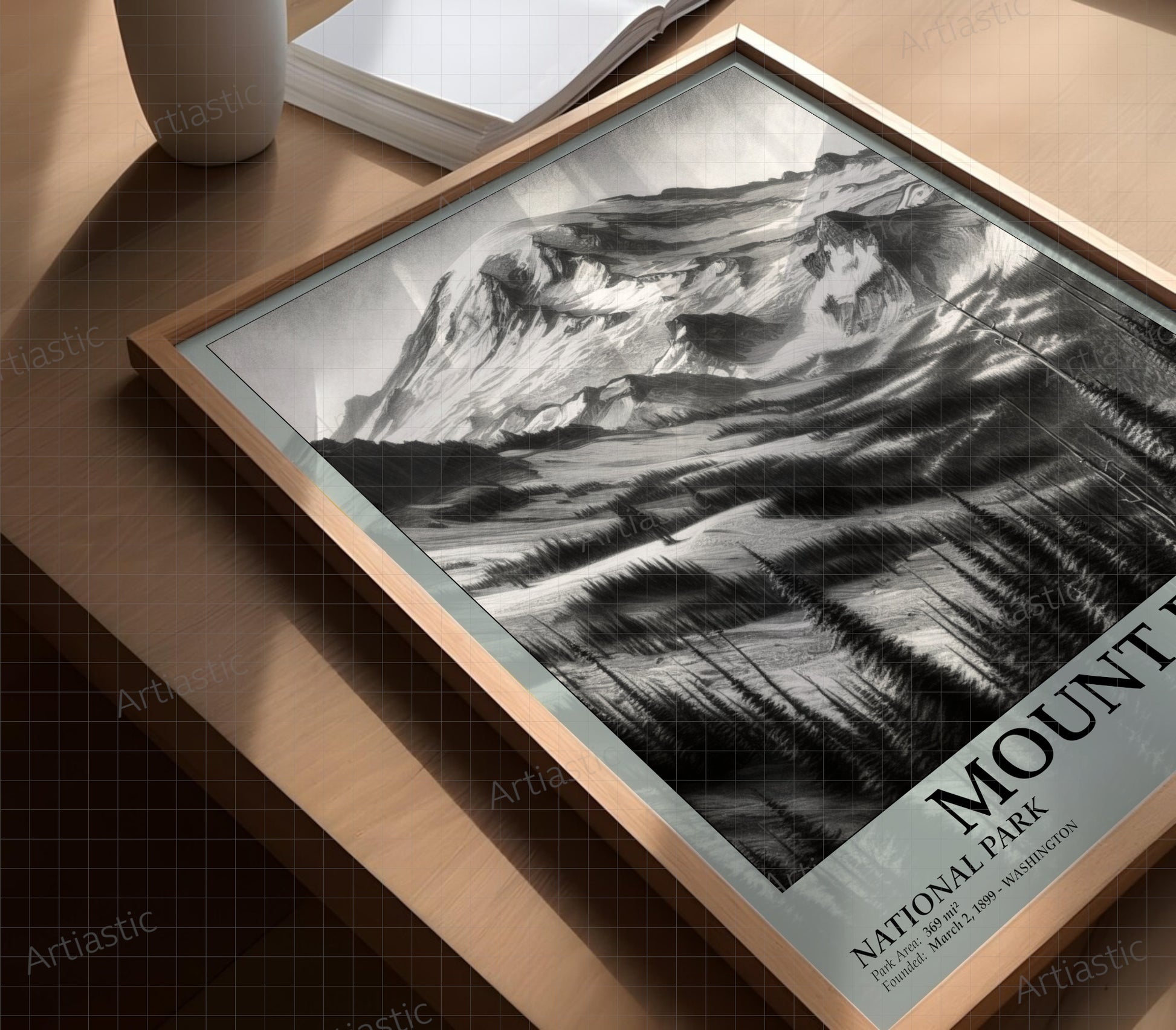 mount rainier national park poster