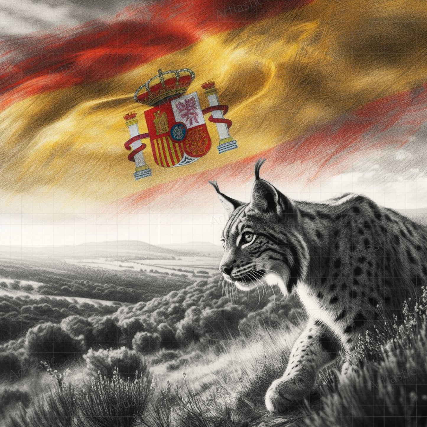 Patriotic art of Spain by Artiastic