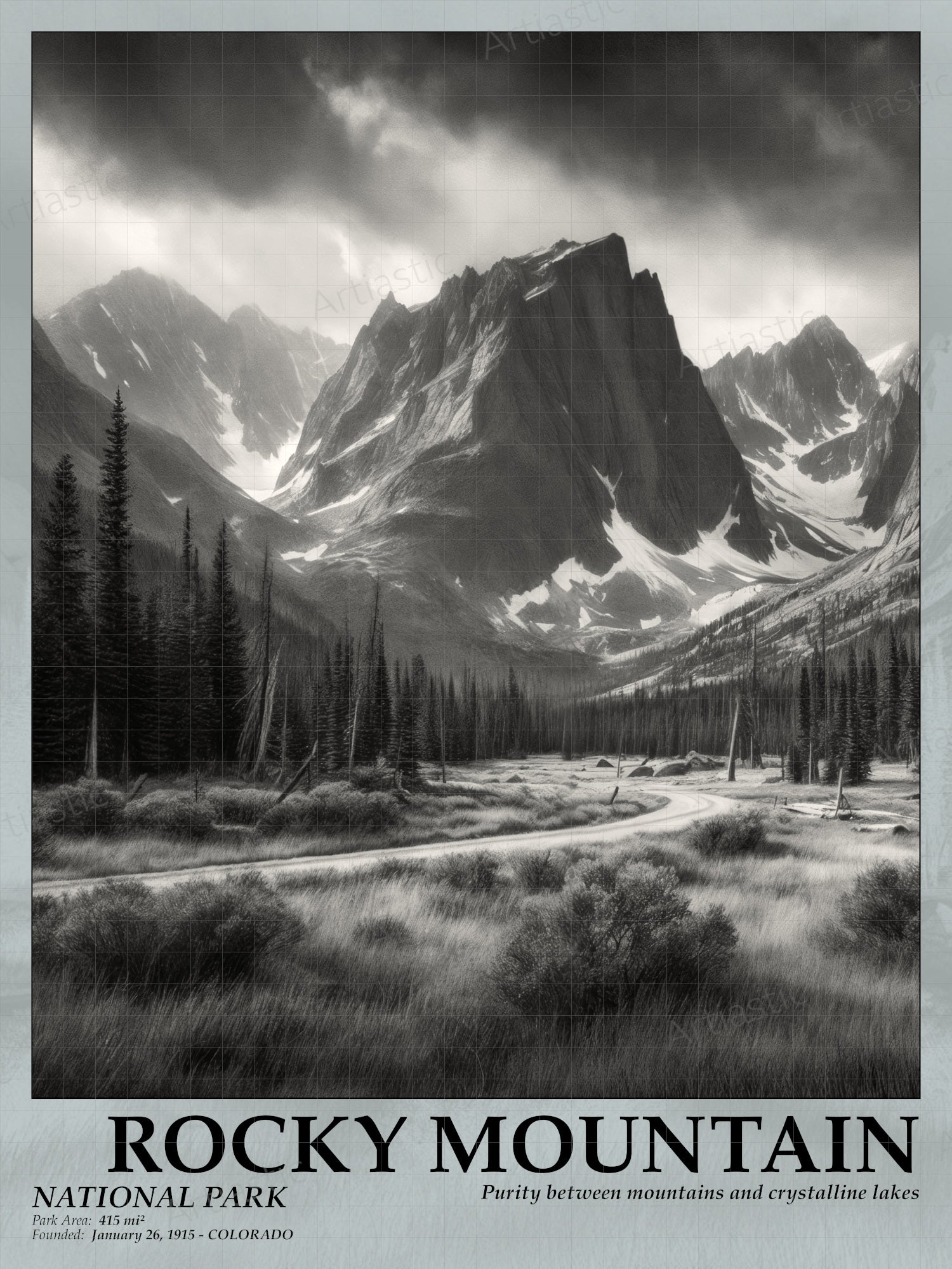 rocky mountain national park poster wall art