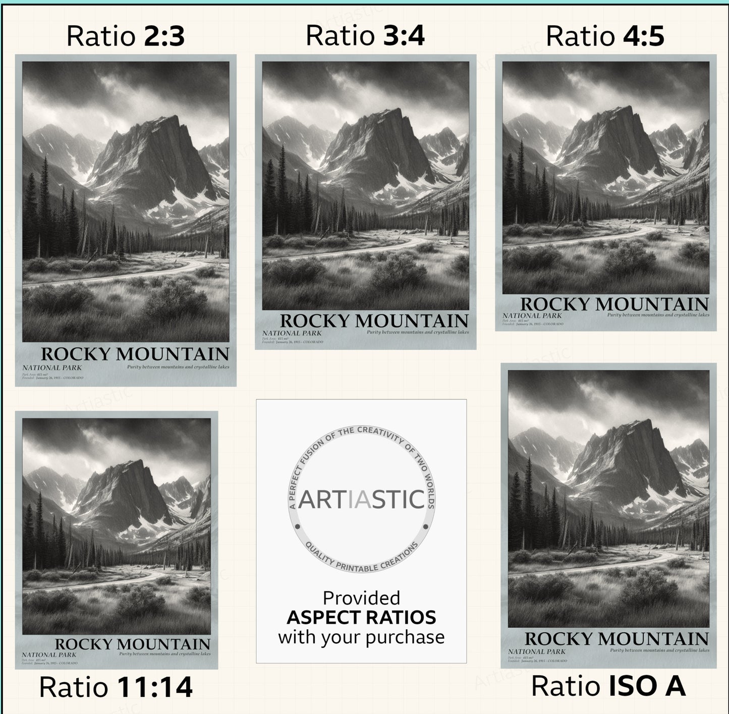 Rocky mountain national park aspect ratios