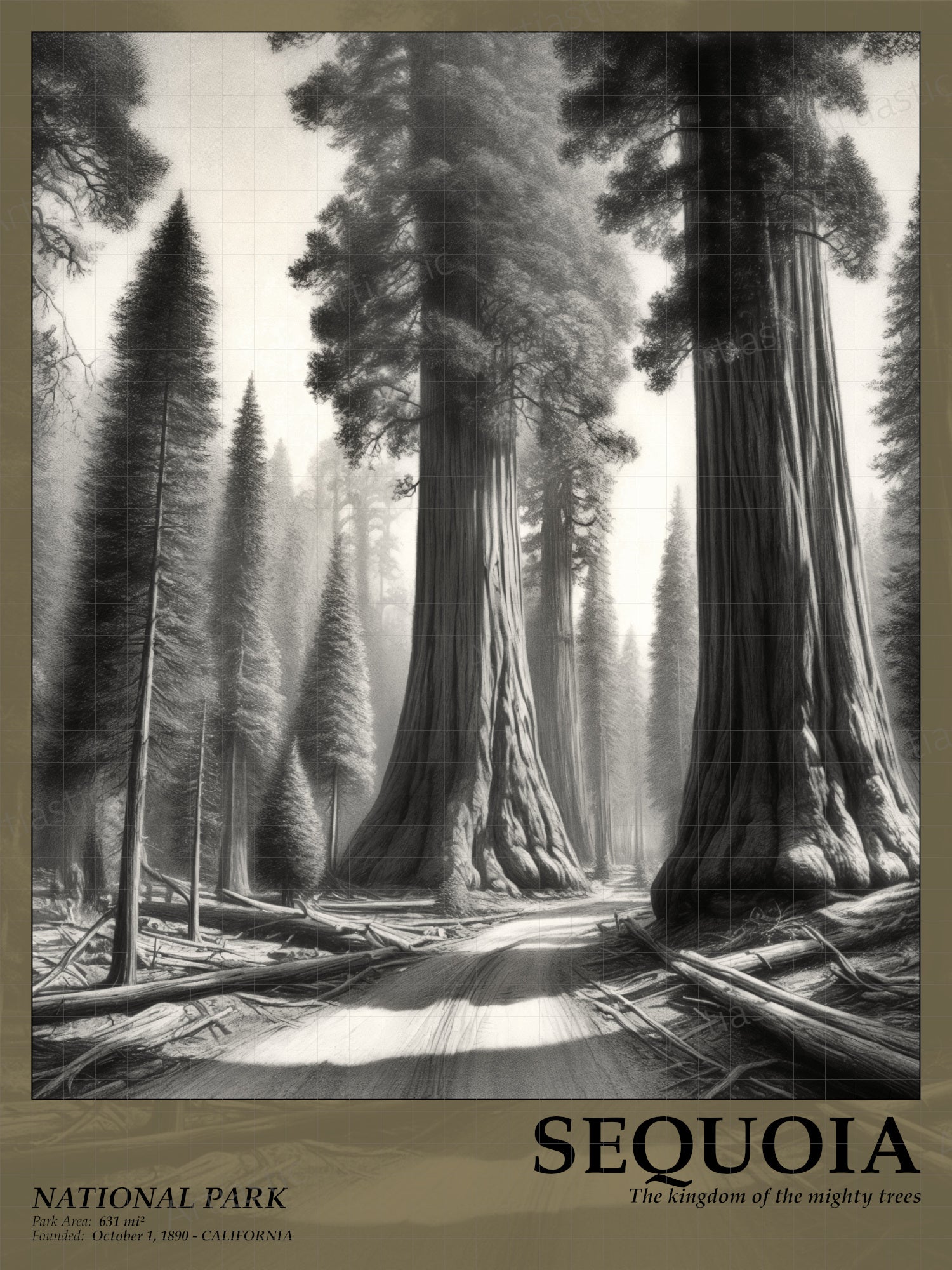 sequoia national park poster