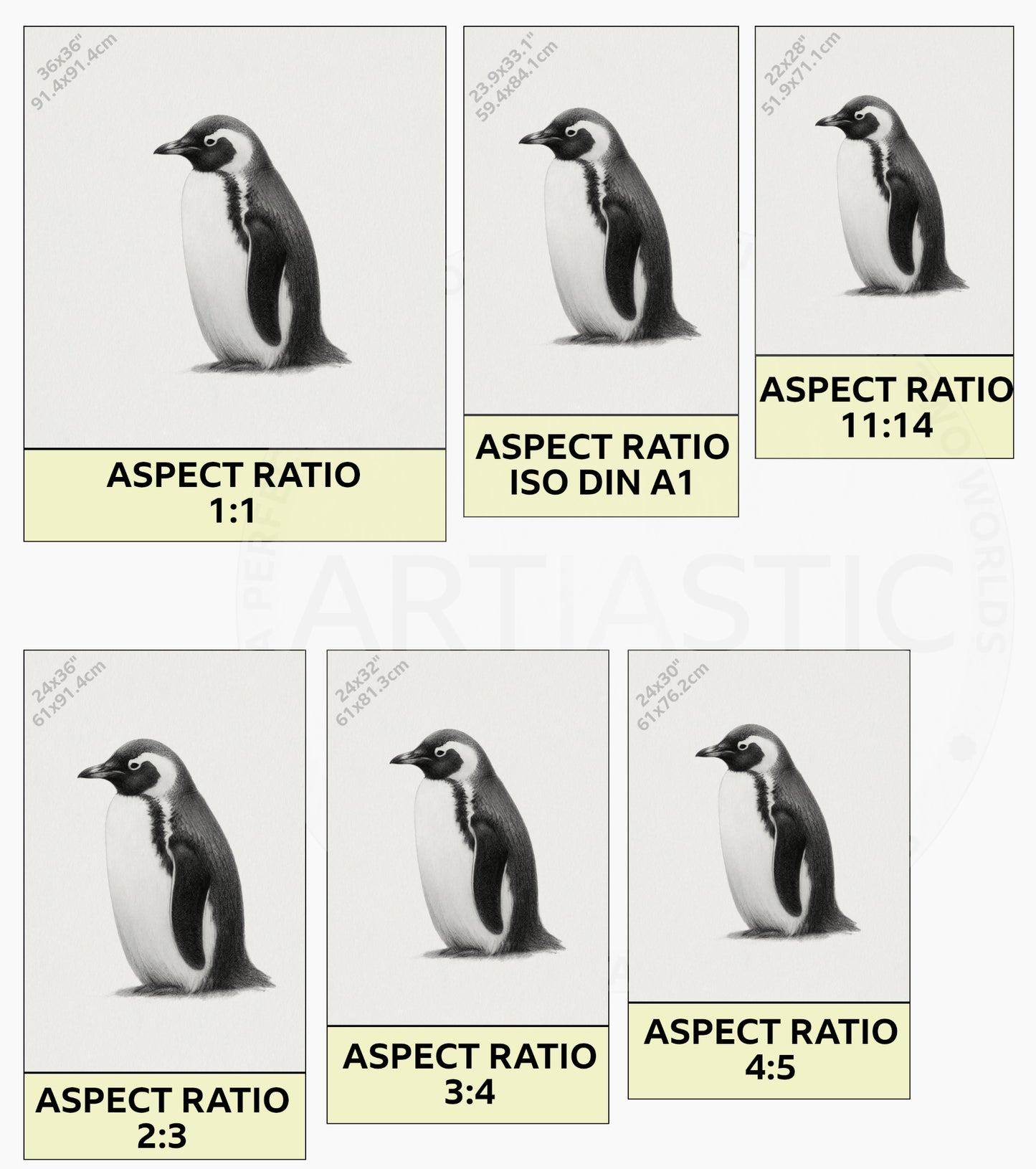 adelaide penguin printable wall art ratios