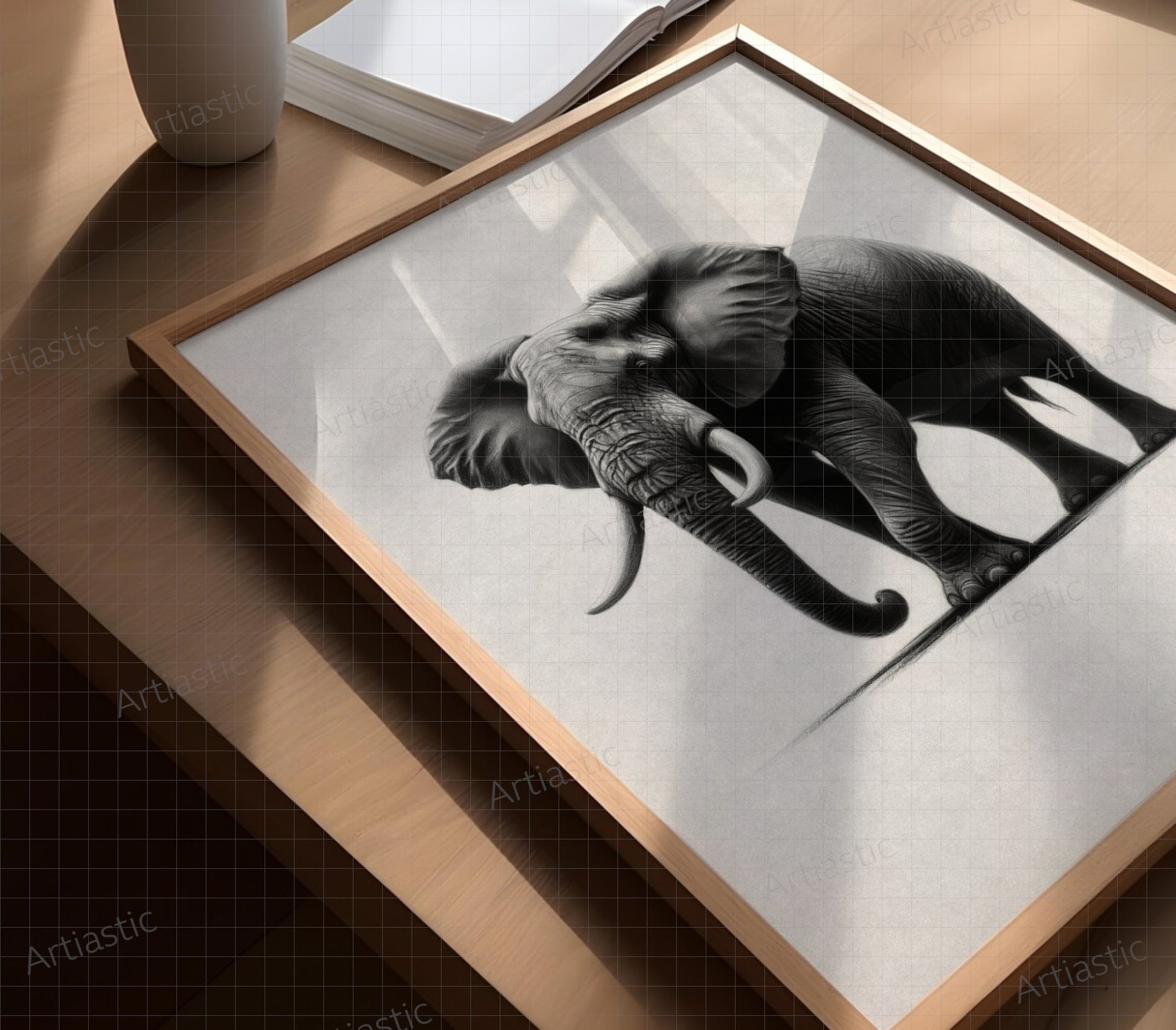 Boceto elefante africano