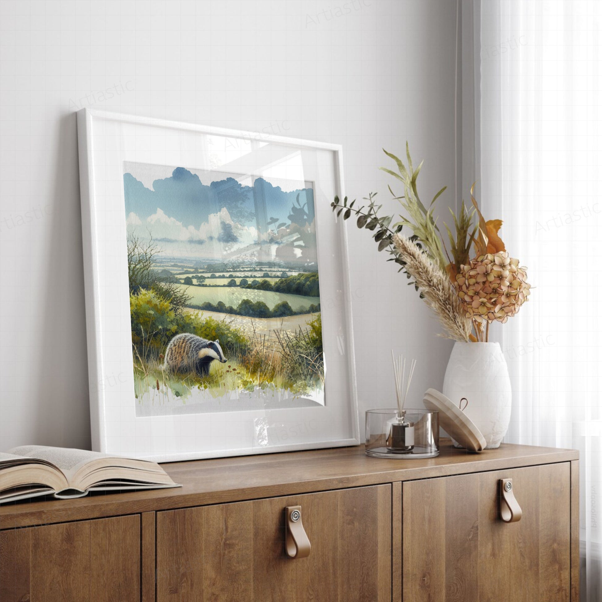 English countryside watercolor print