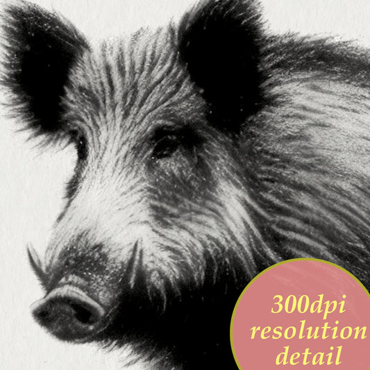 boar printable drawing cheap wall art detail