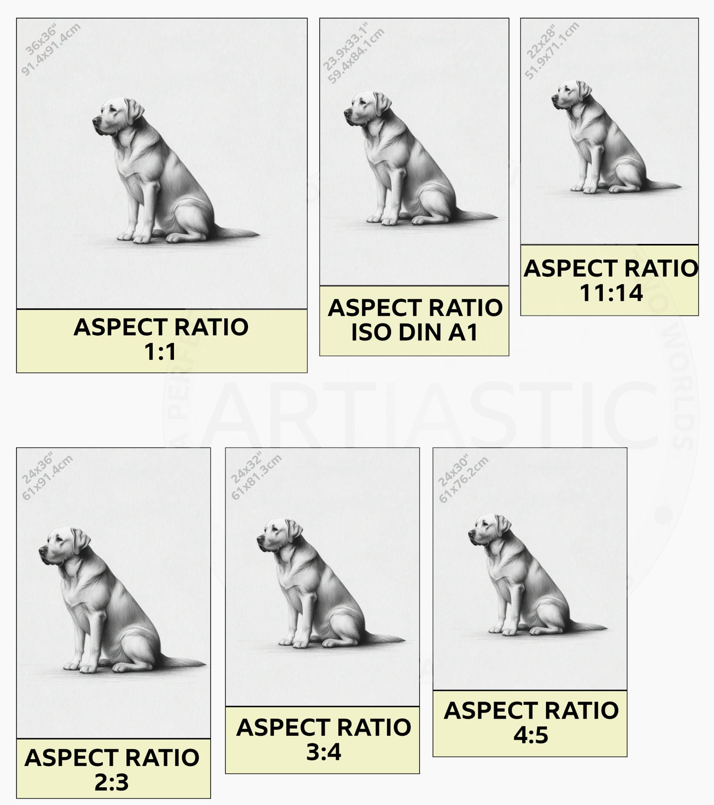 labrador retriever dog printable artwork ratios