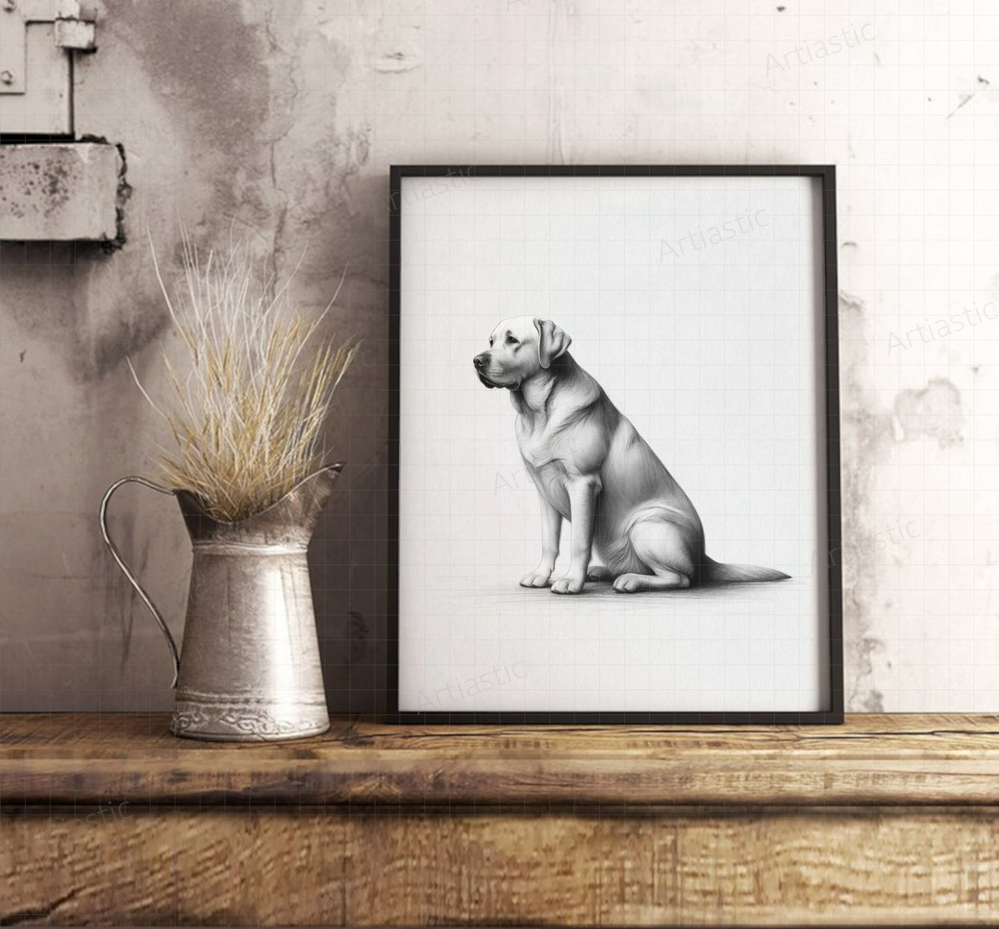 labrador retriever dog printable artwork wall art