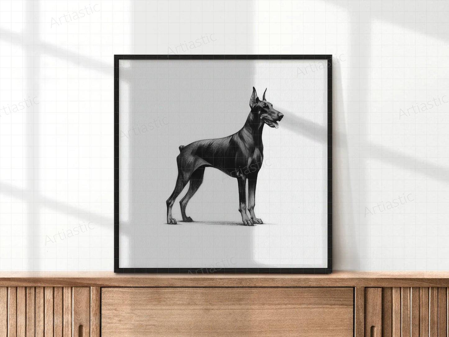 imprimible descargable doberman perro decoración