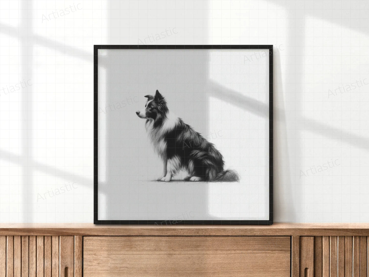 printable wall art charcoal dog