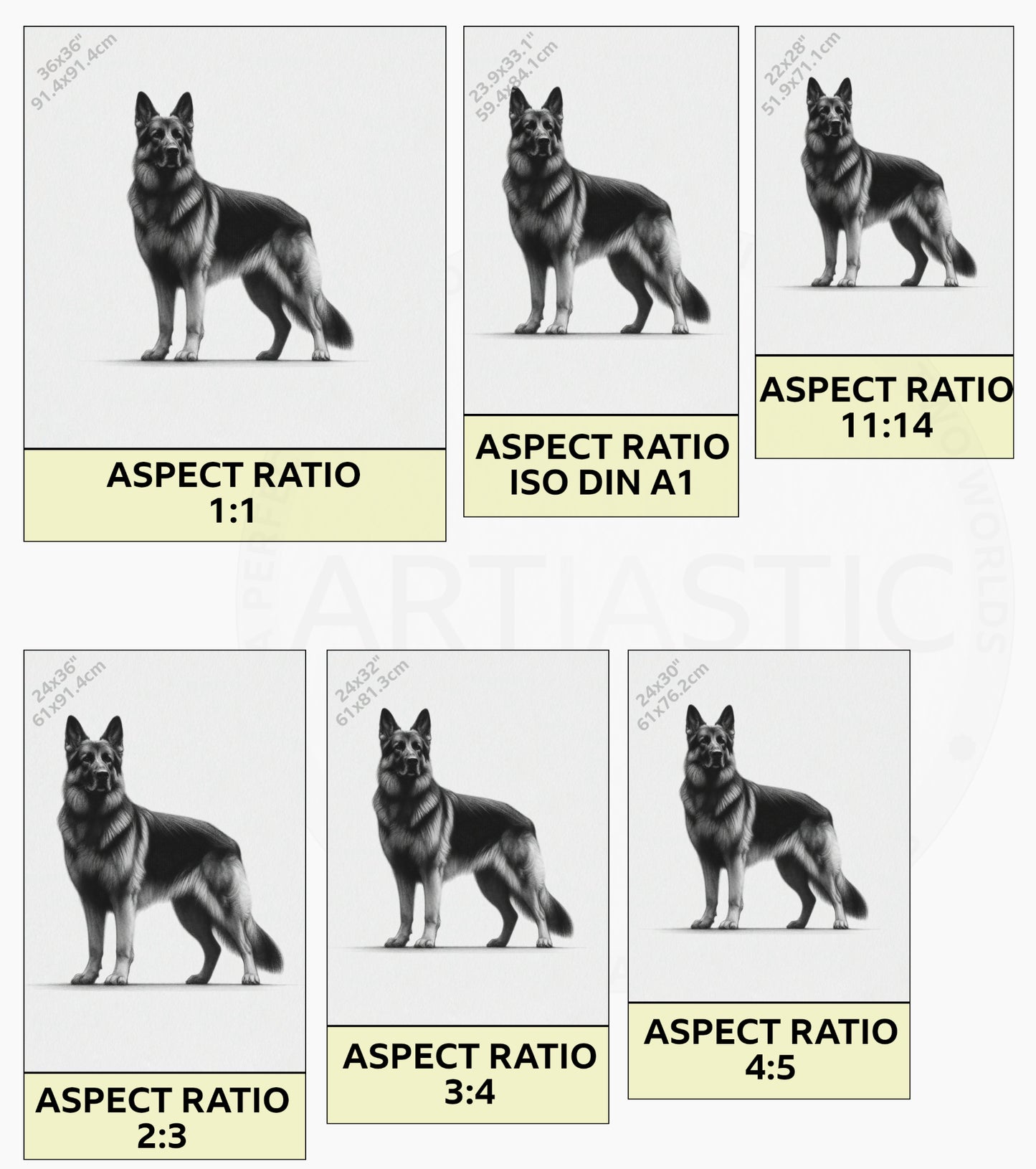 german shepherd wall art