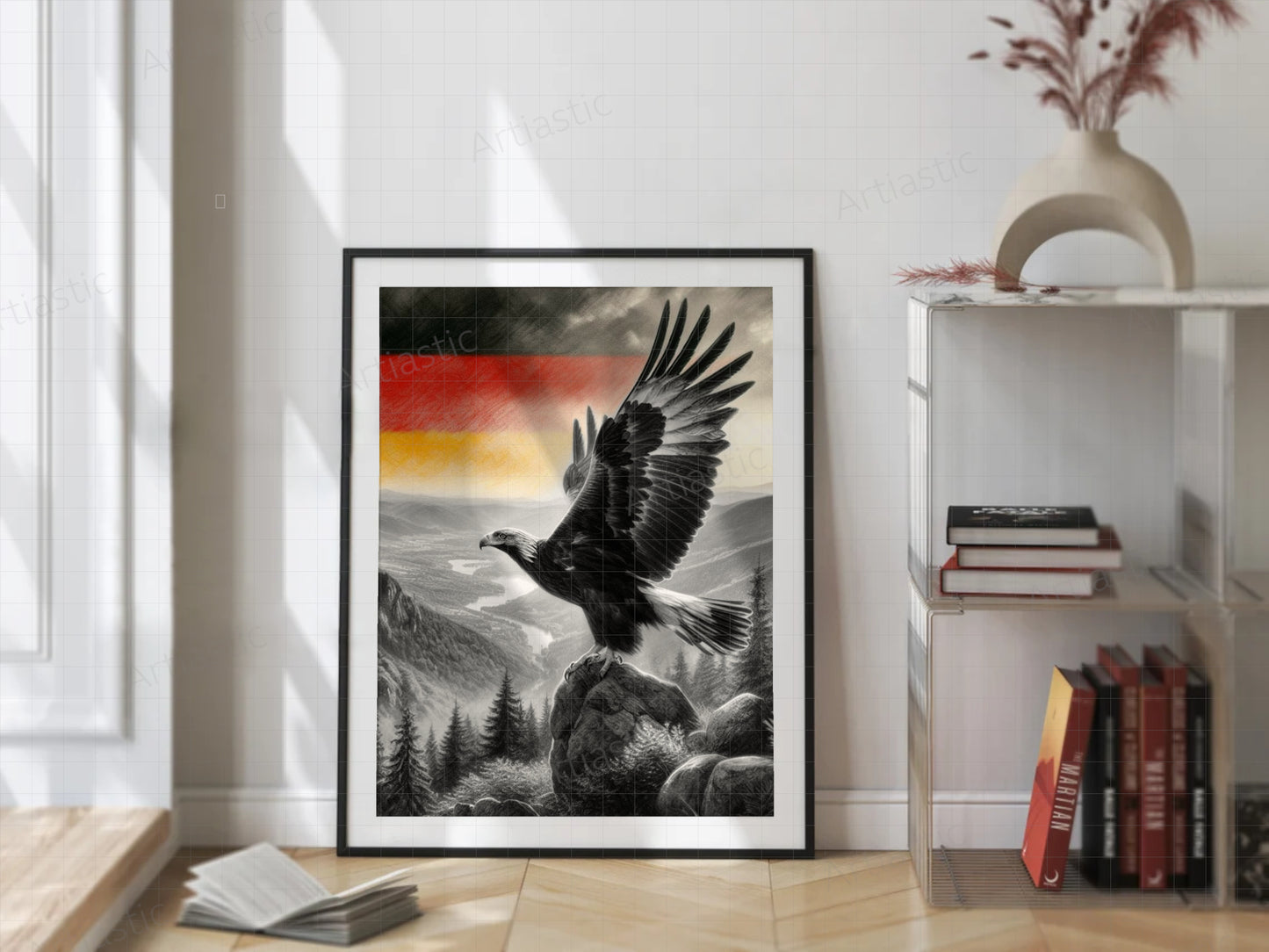 real eagle from germany wall art