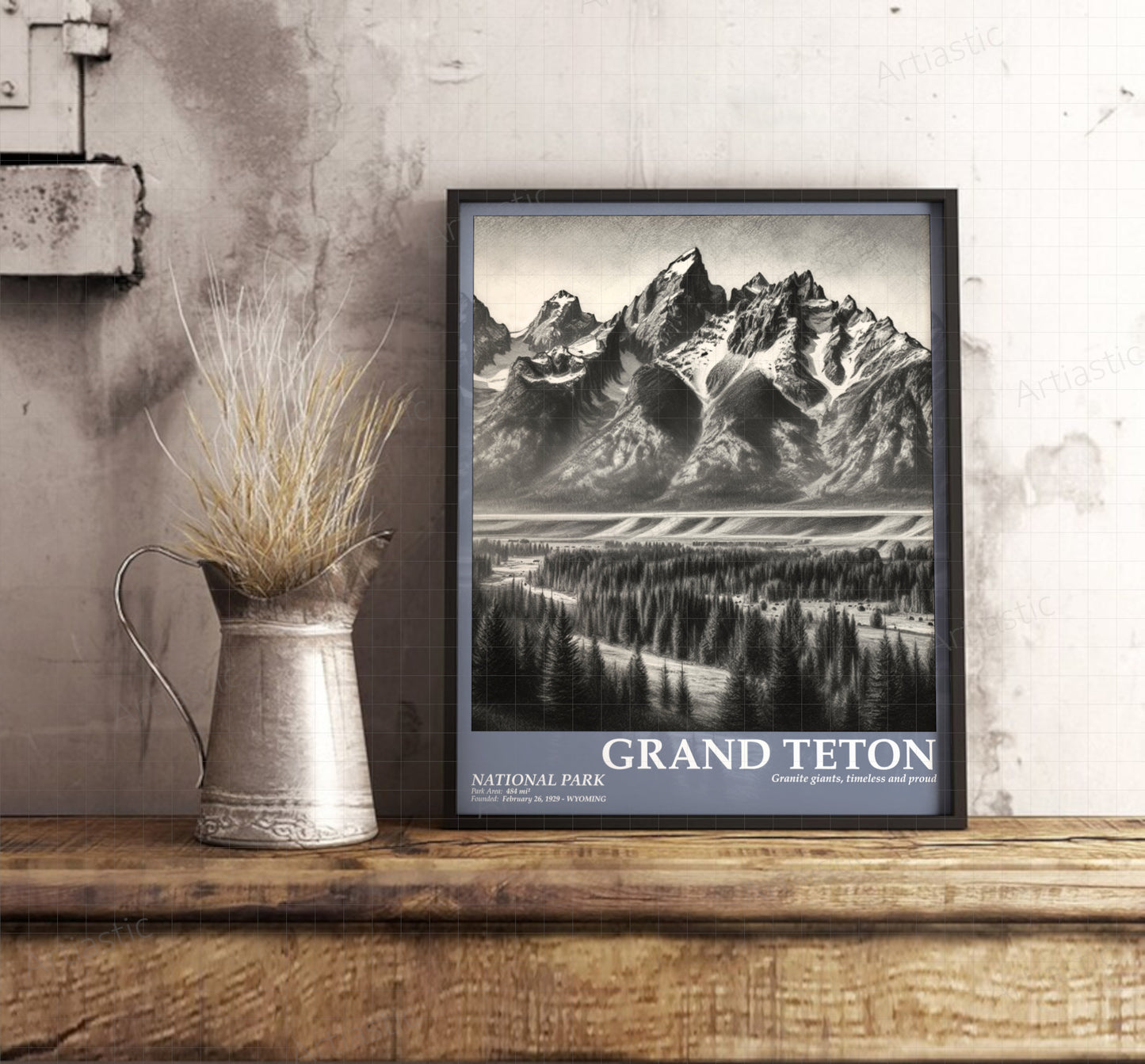 grand teton national park poster framed poster