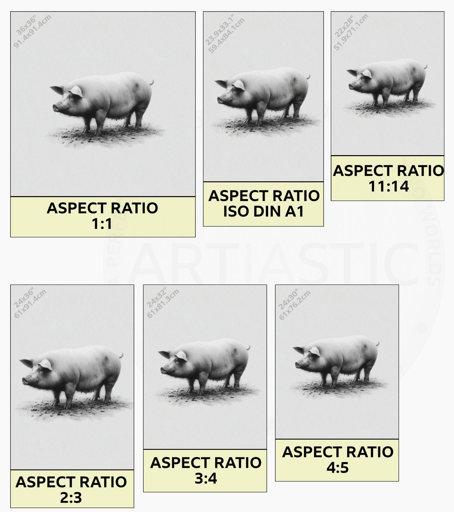 imprimible de cerdo de granja decoracion ratios