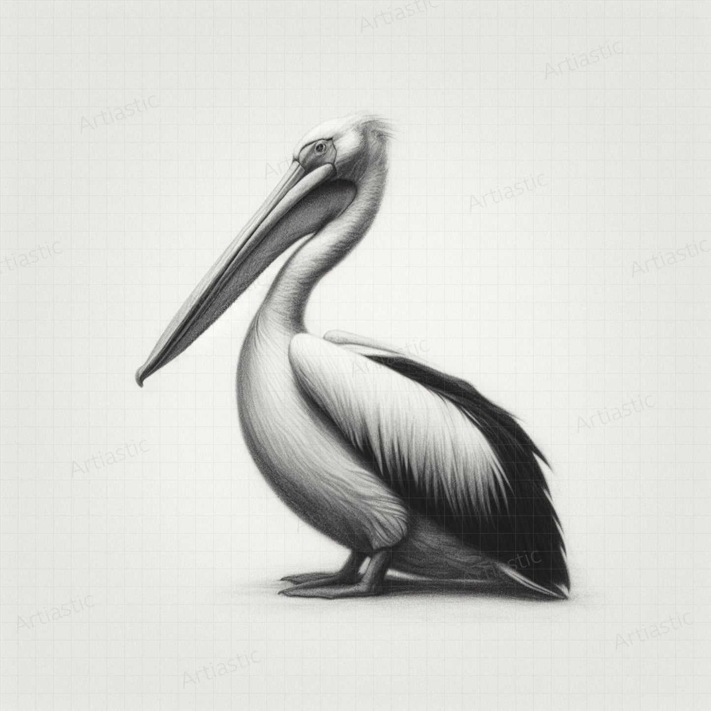 Minimalist sketch of a pelican