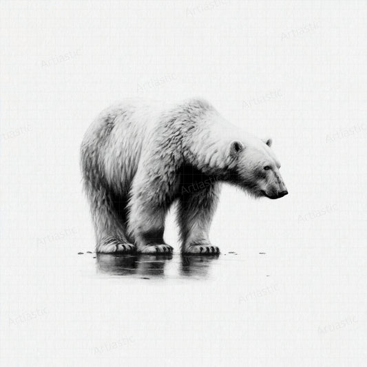 polar bear digital drawing